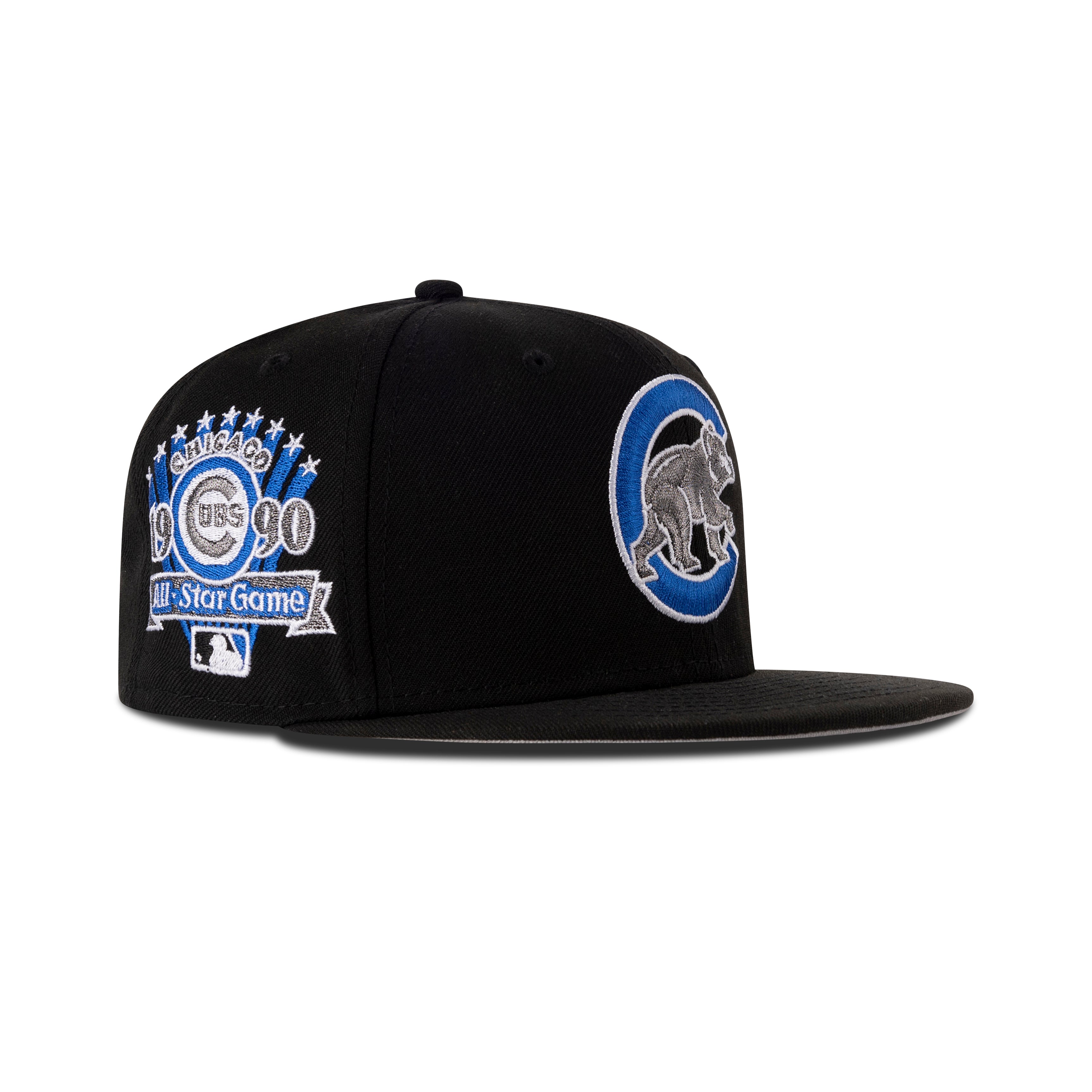 New Era Chicago Cubs Fitted Grey Bottom "Black Sapphire Metallic Pewter" (1990 All Star Game Embroidery)