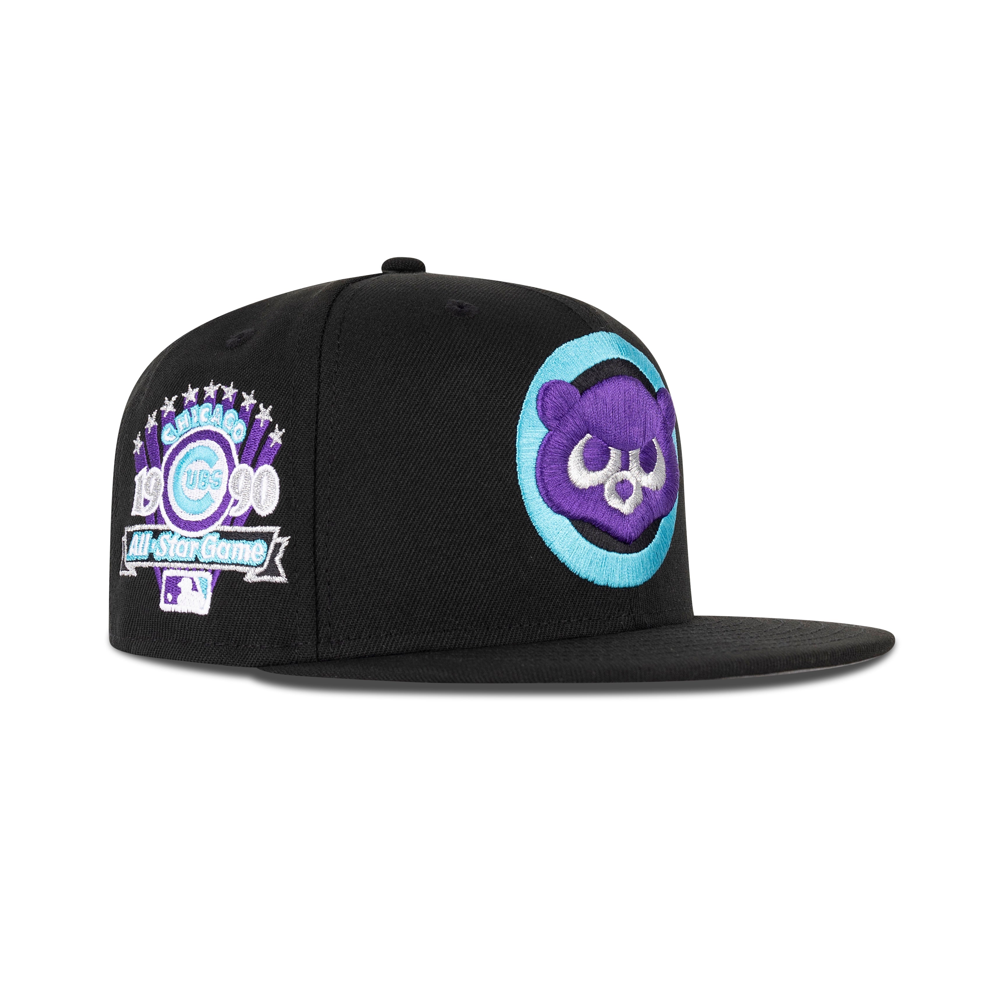 New Era Chicago Cubs Fitted Grey Bottom "Black Vice Blue Purple" (1990 All Star Game Embroidery)