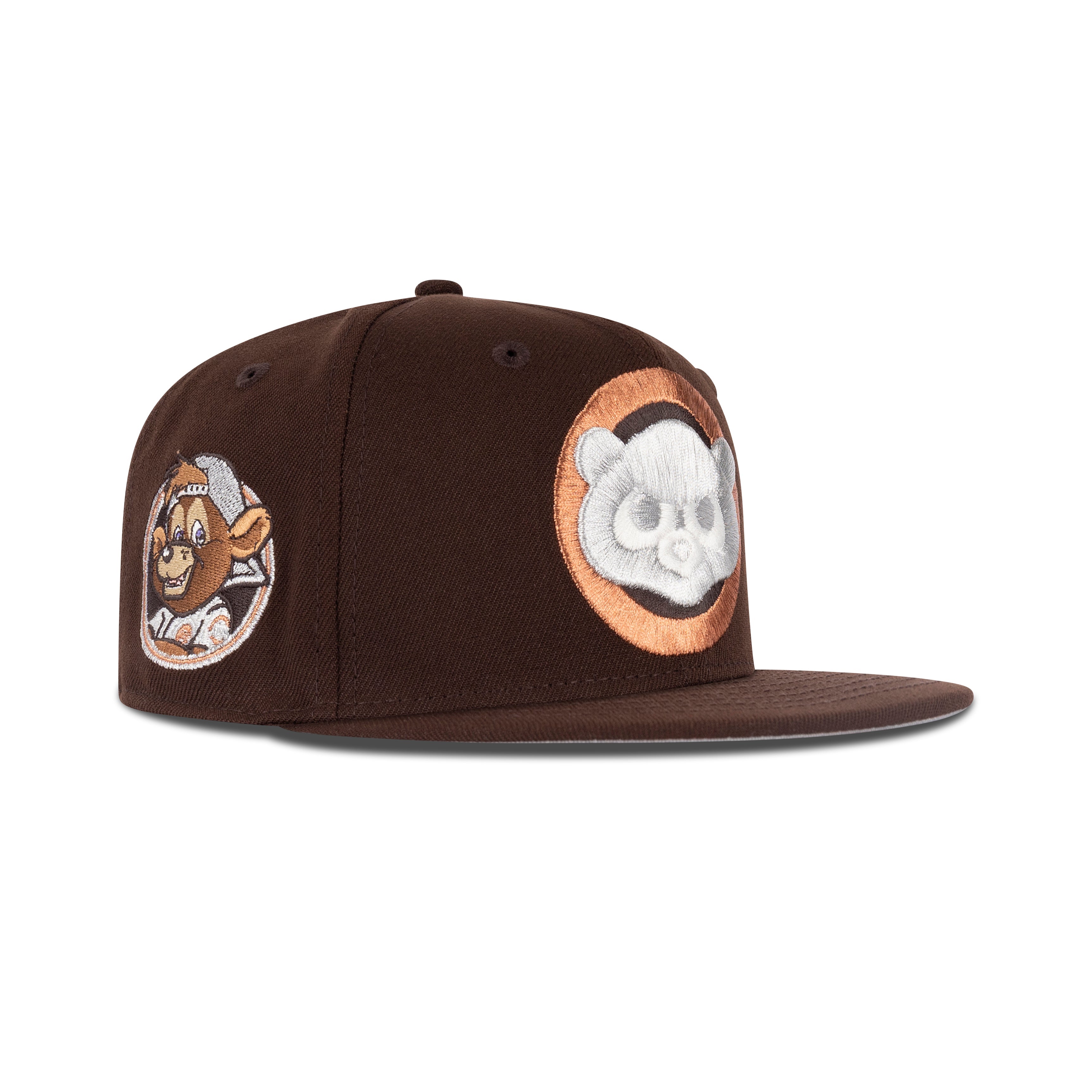 New Era Chicago Cubs Fitted Grey Bottom "Brown White Silver Copper" (Mascot Embroidery)