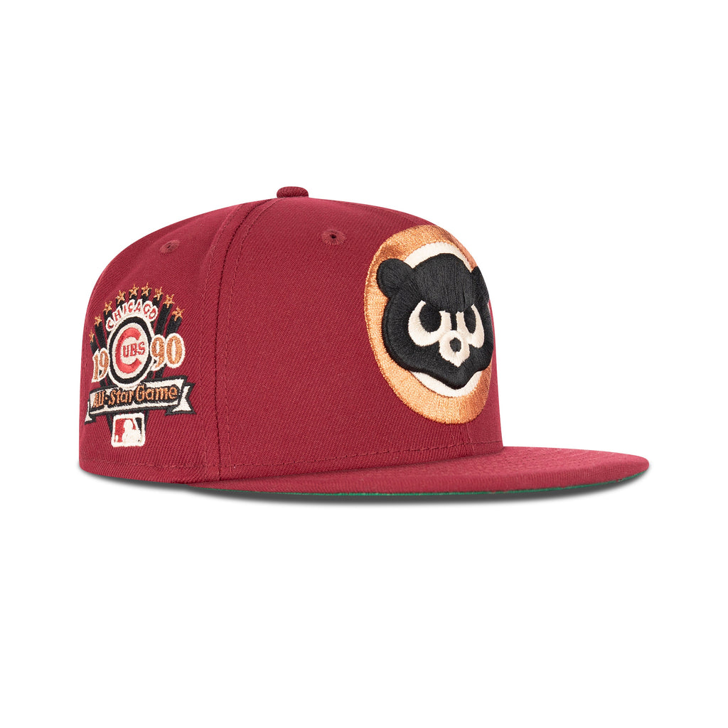 New Era Chicago Cubs Fitted Green Bottom "Cardinal Red Black Copper" (1990 All Star Game Embroidery)
