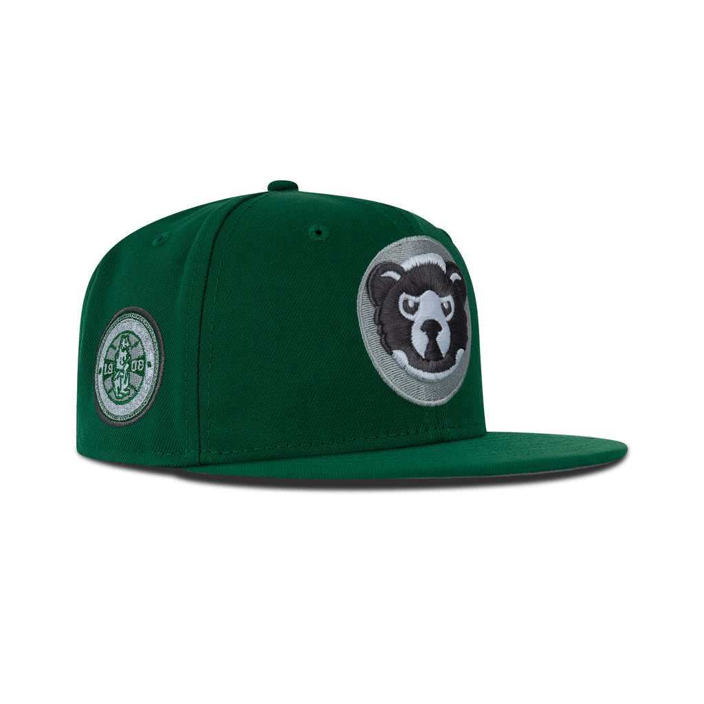 New Era Chicago Cubs Fitted Grey Bottom "Kelly Green Grey White" (1908 World Series Embroidery)
