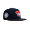 New Era Chicago Cubs Fitted Red Bottom "Navy Metallic Blue Gray Red" (Wrigley Field 1969 Embroidery)