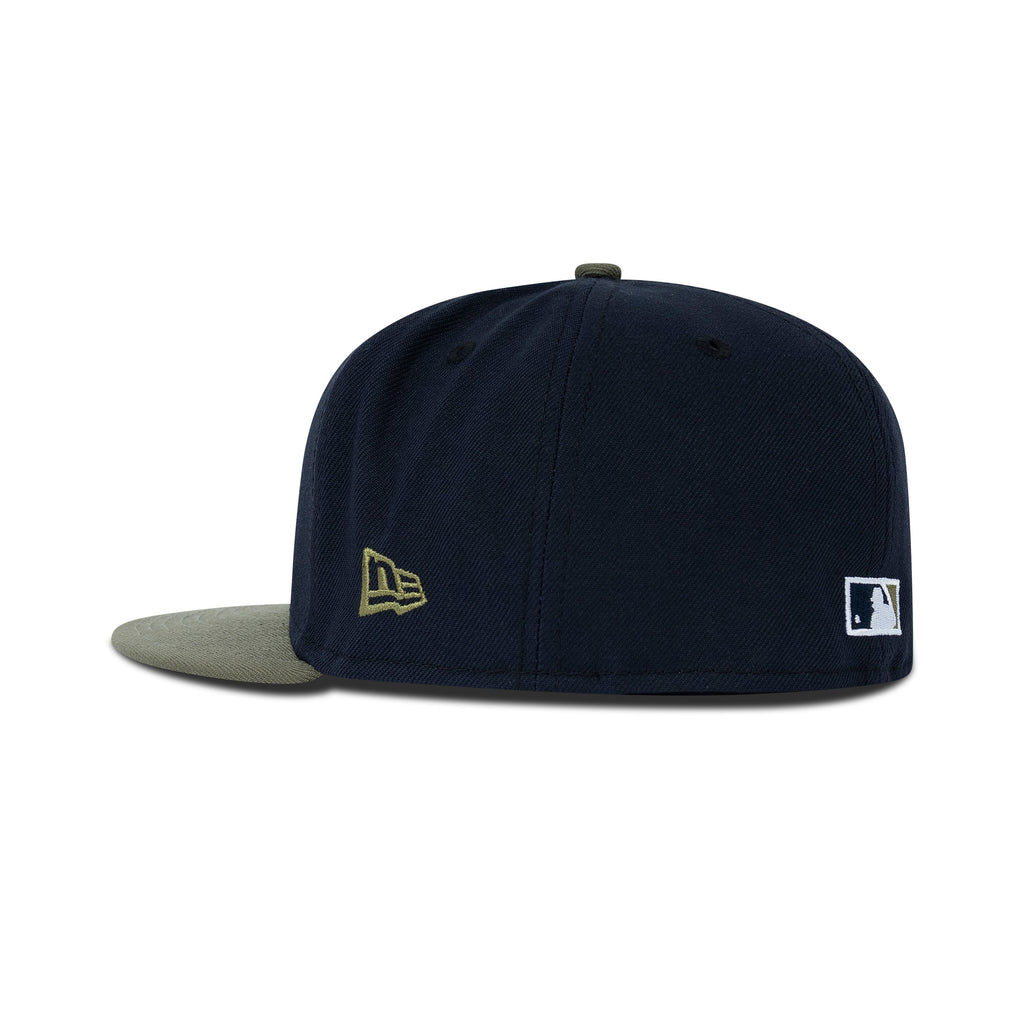 New Era Chicago Cubs Fitted Grey Bottom "Navy Olive Gold" (World Series Embroidery)