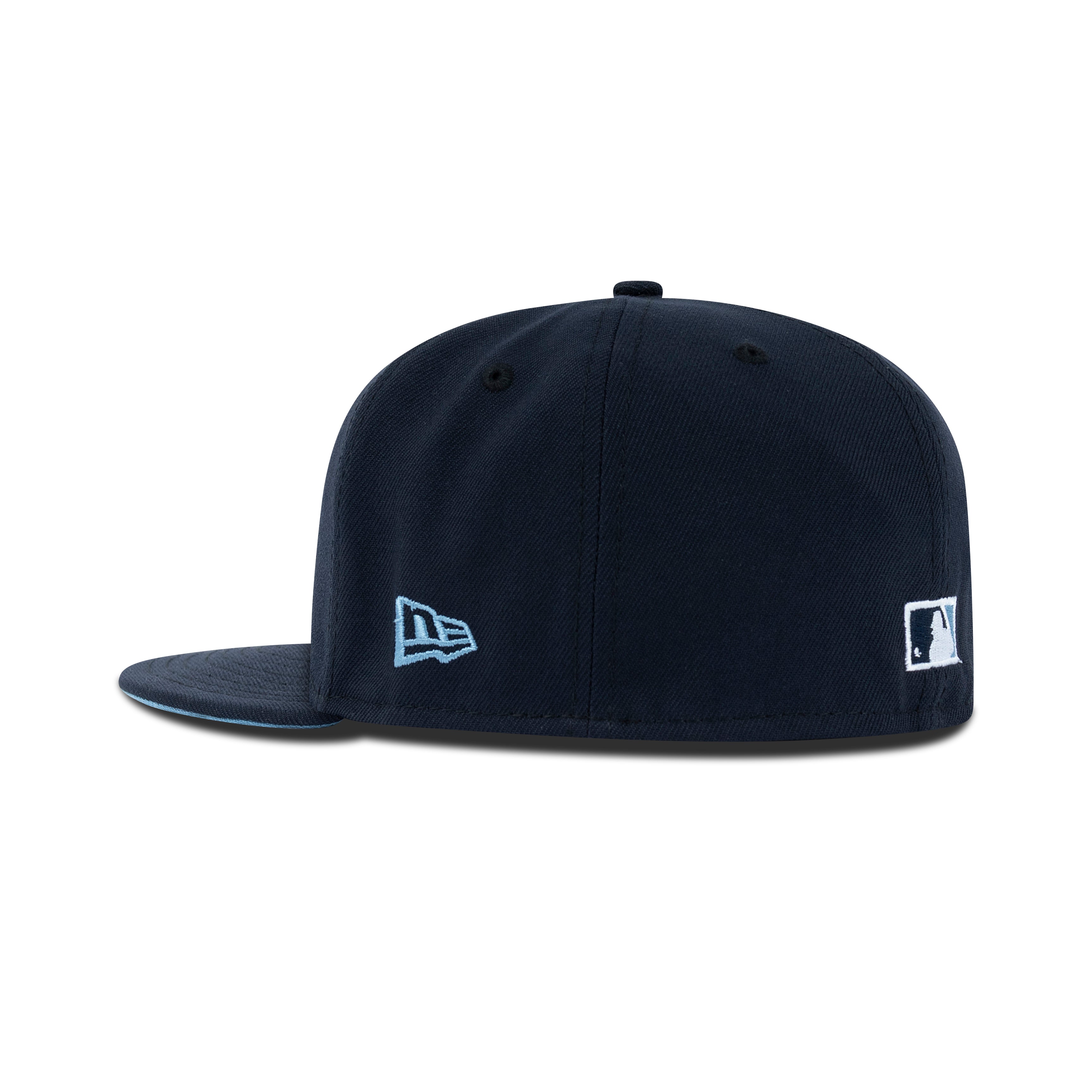 New Era Chicago Cubs Fitted Sky Bottom "Navy Sky Metallic" (Wrigley Field Embroidery)