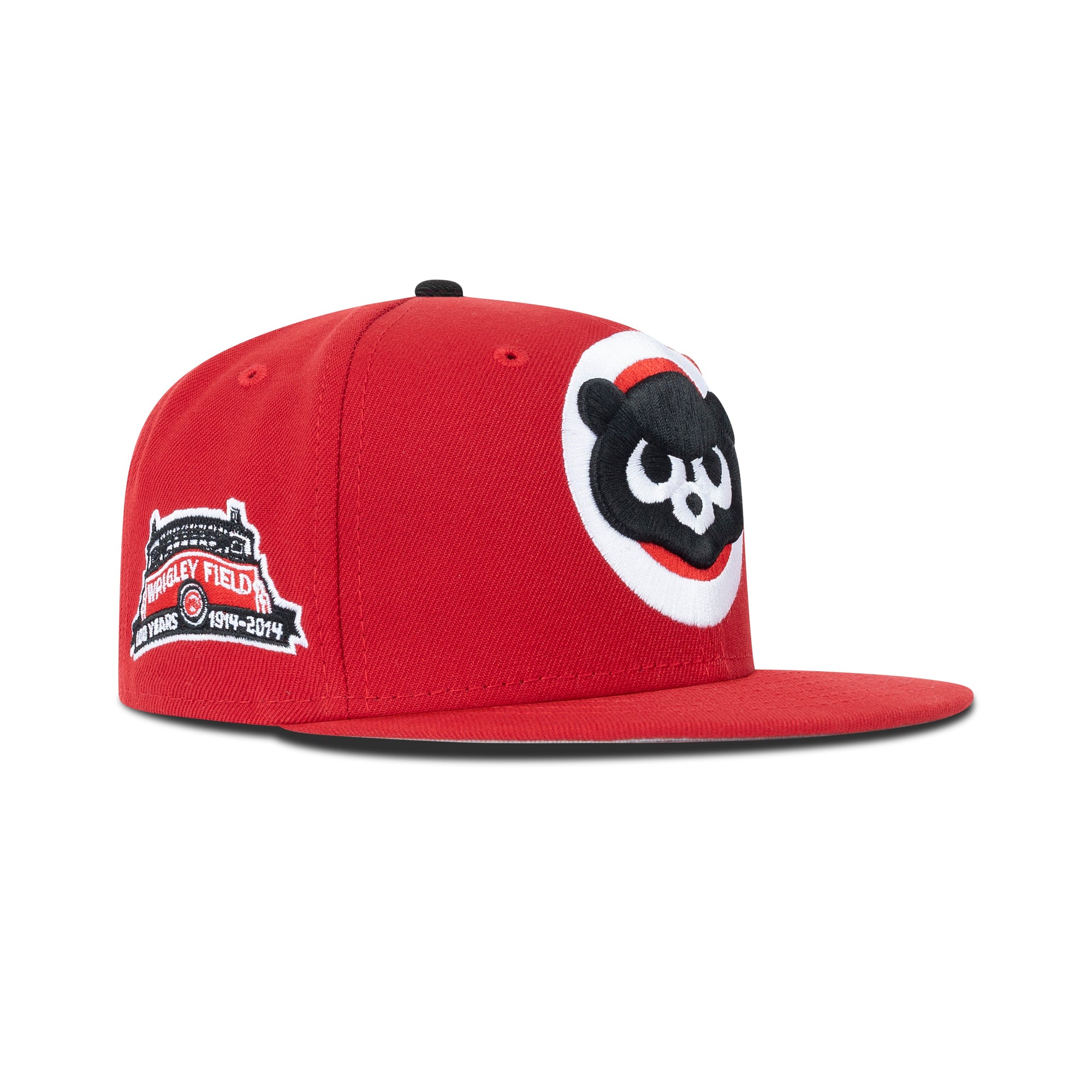 New Era Chicago Cubs Fitted Grey Bottom "Red Black White" (Wrigley Fields 100 Years Embroidery)
