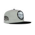 New Era Chicago Cubs Fitted Grey Bottom "Stone White Black" (Wrigley Field Embroidery)