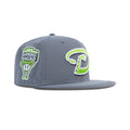 New Era Arizona Diamondbacks Fitted Grey Bottom "Storm Grey Erin Green Metallic Black Pearl White" (1998 Inaugural Season Embroidery)