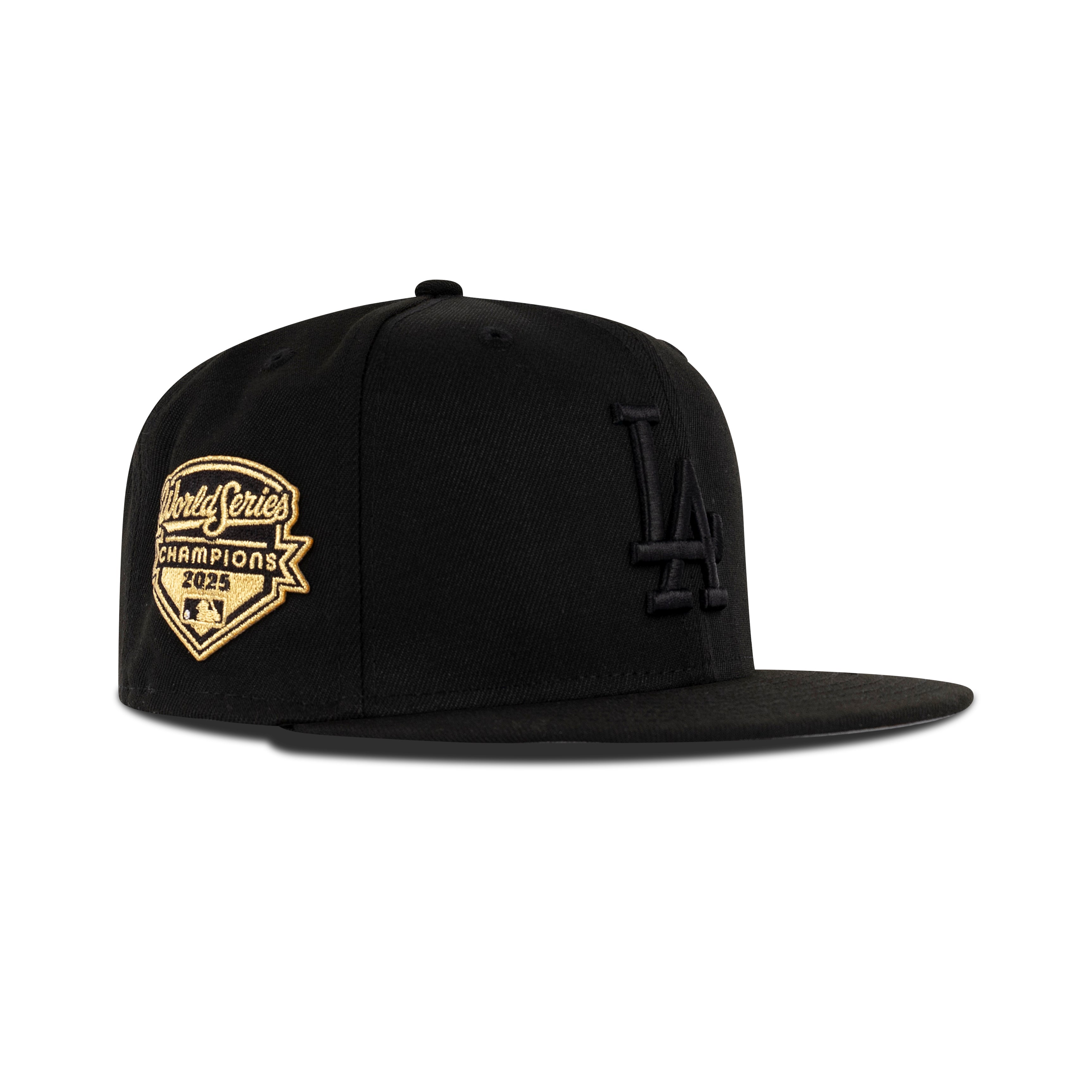 New Era Los Angeles Dodgers Snapback Grey Bottom "Black Black" (2025 World Series Champions Embroidery)