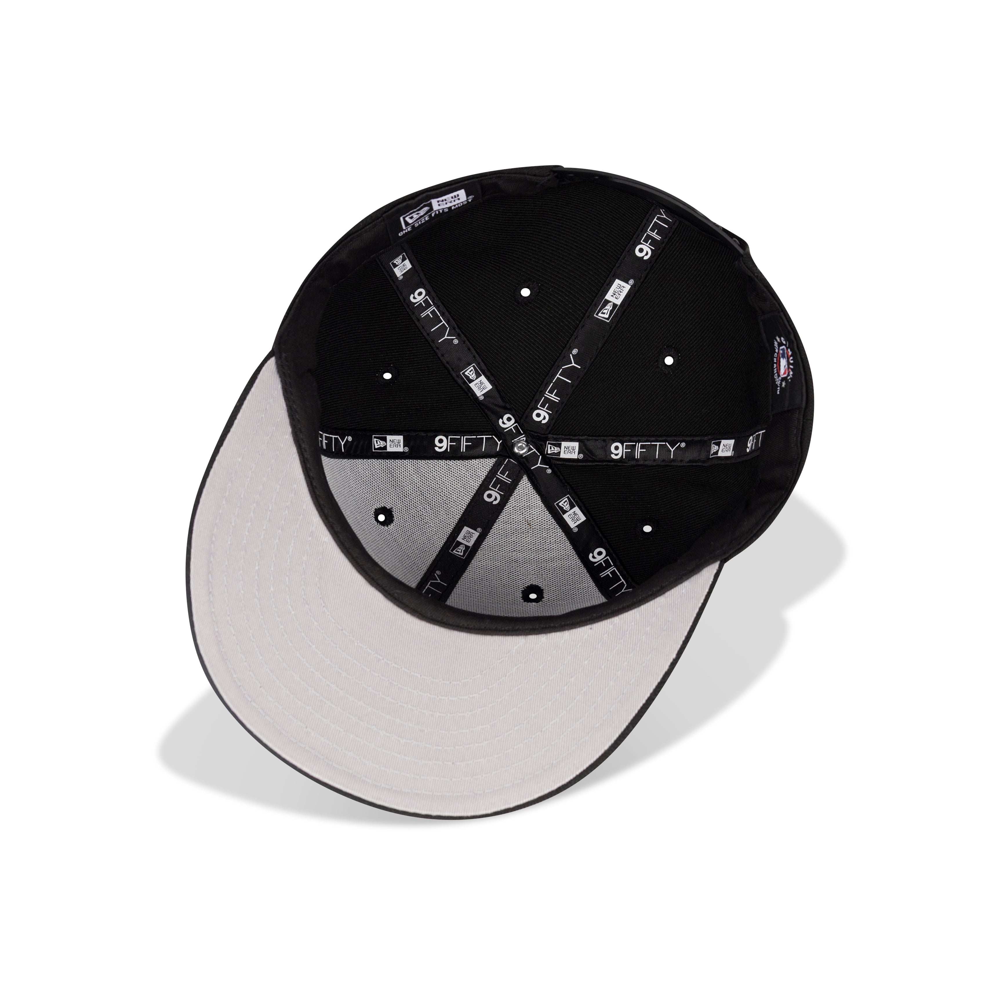 New Era Los Angeles Dodgers Snapback Grey Bottom "Black Black" (2024-2025 Back To Back World Series Champs Embroidery)