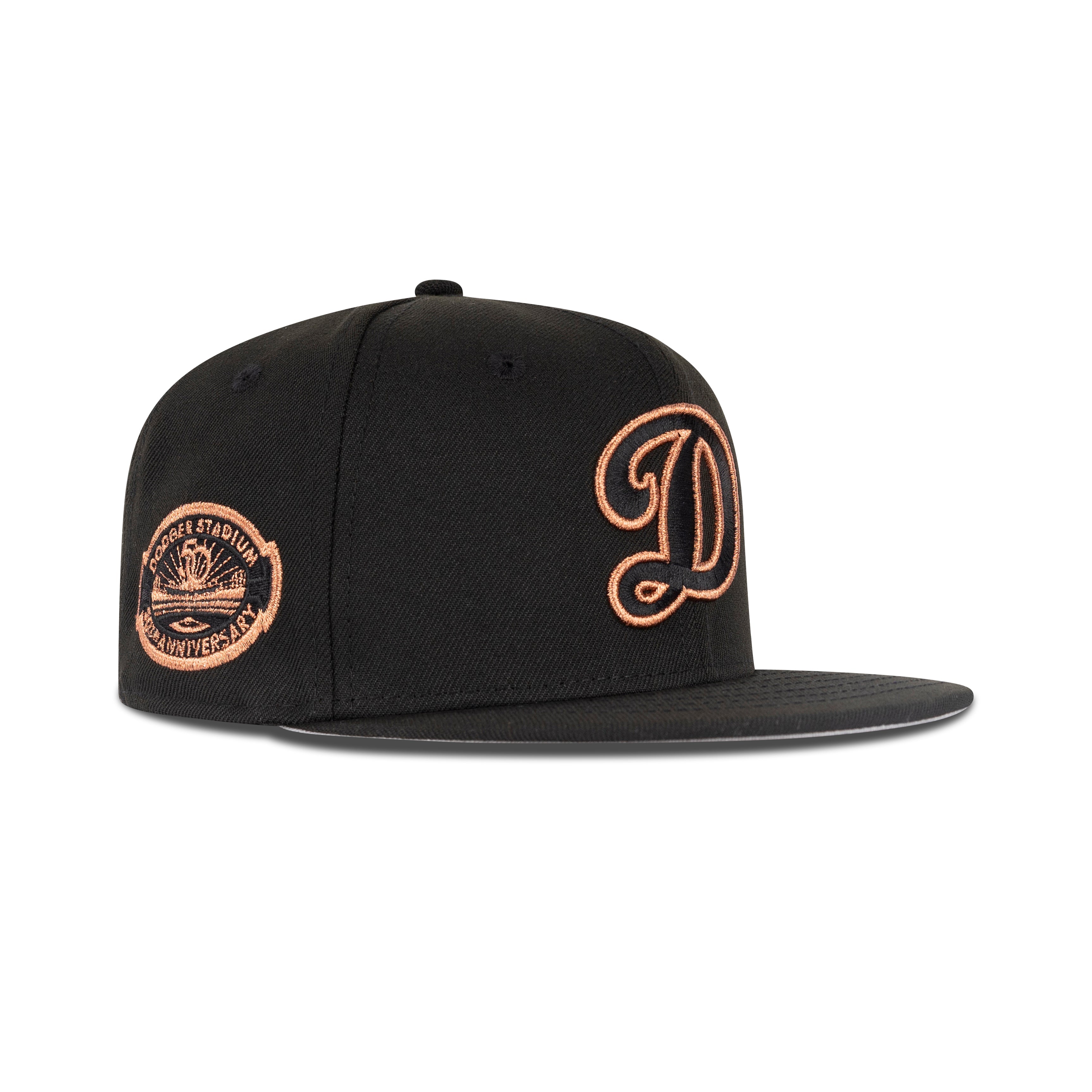 New Era Los Angeles Dodgers Fitted Grey Bottom "Black Copper" (Dodger Stadium 50th Anniversary Embroidery)