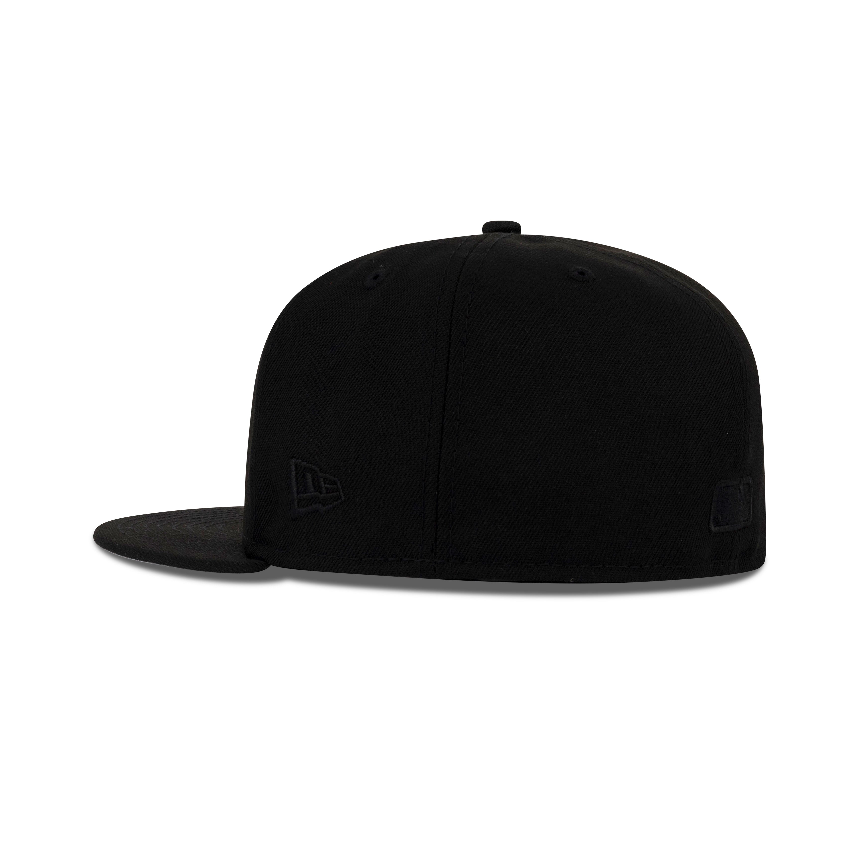 New Era Los Angeles Dodgers Fitted Grey Bottom "Black Black" (2025 World Series Champions Embroidery)