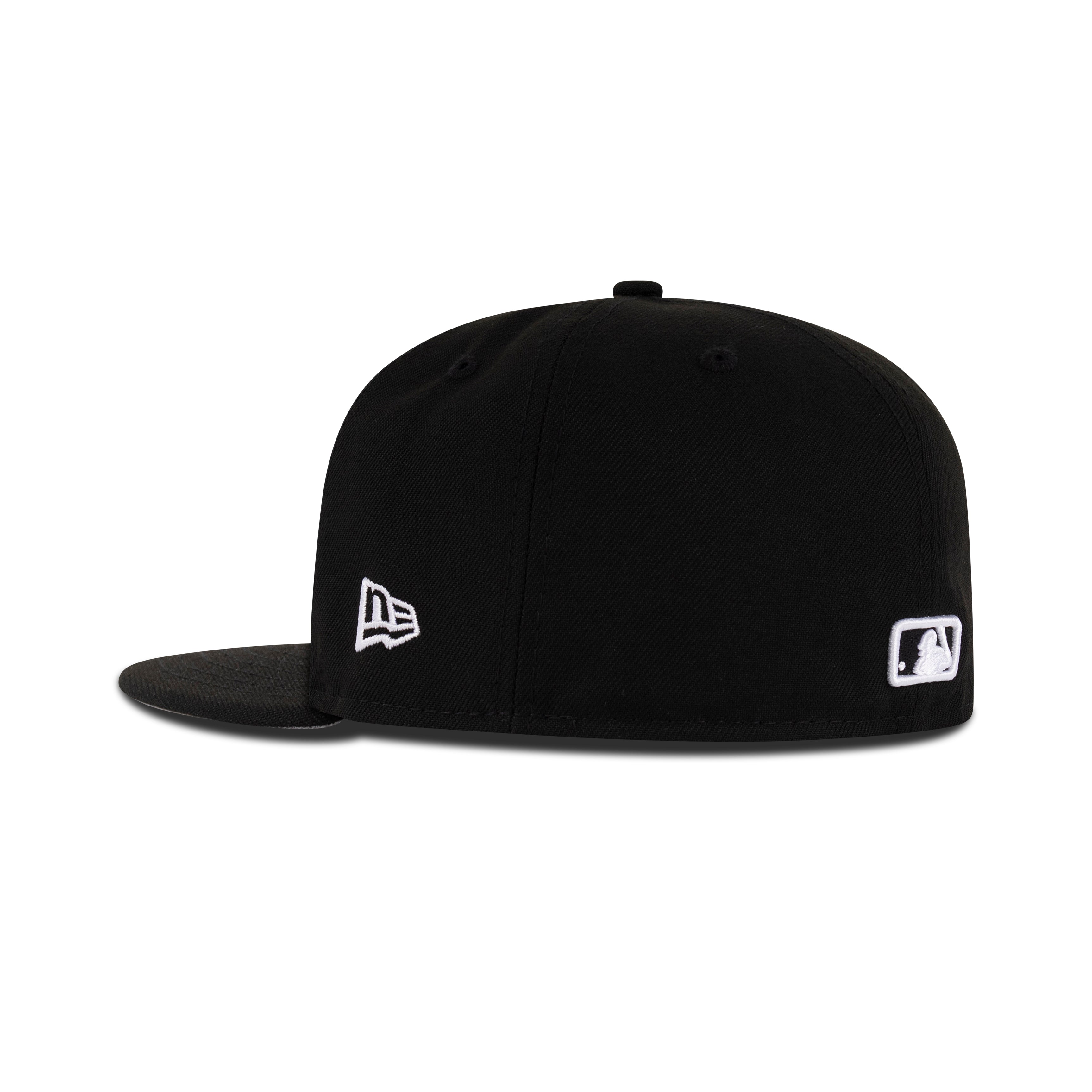 New Era Los Angeles Dodgers Fitted Grey Bottom "Black White" (2024-2025 Back To Back World Series Champs Embroidery)
