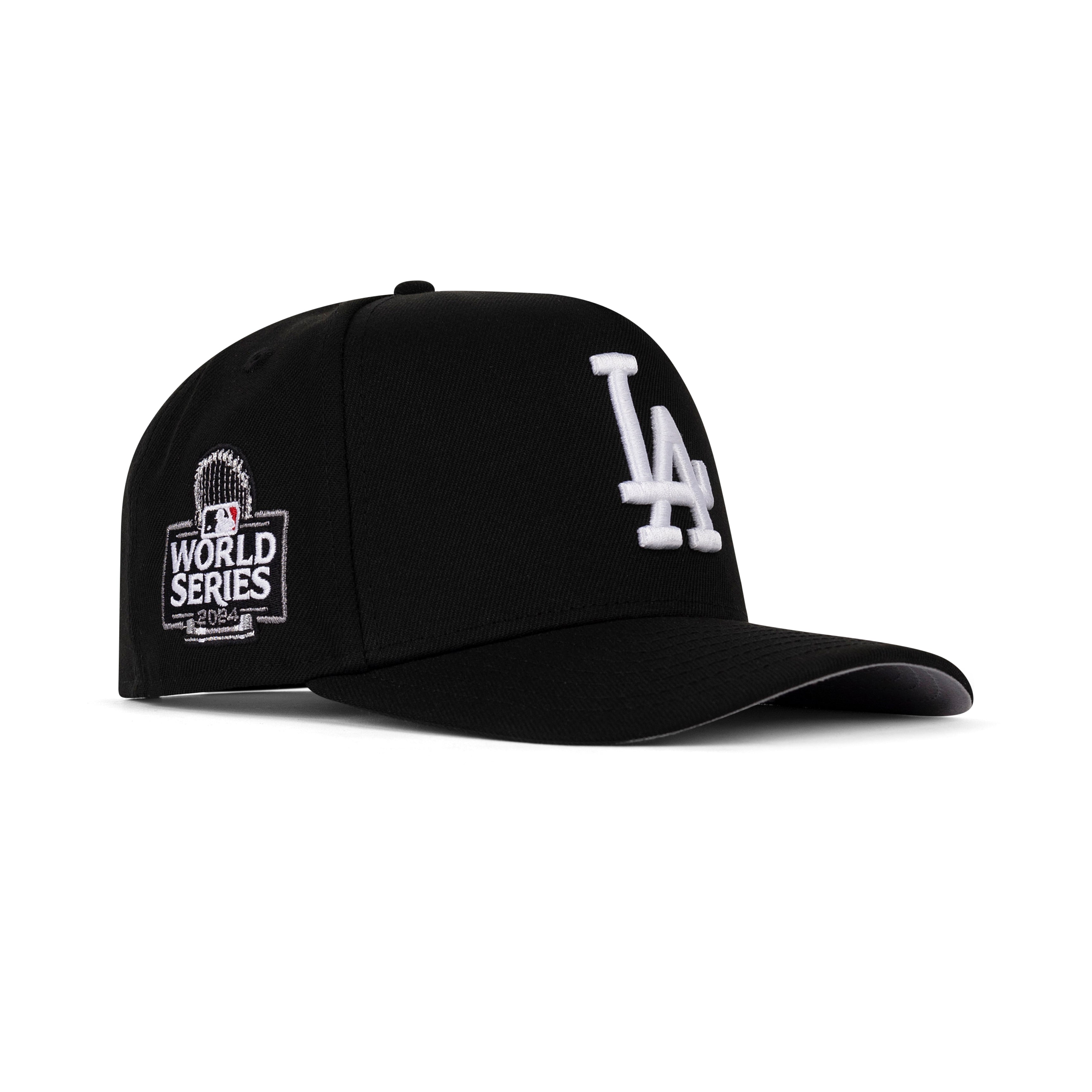 New Era Los Angeles Dodgers A-Frame Snapback Grey Bottom "Black White" (2024 World Series Embroidery)