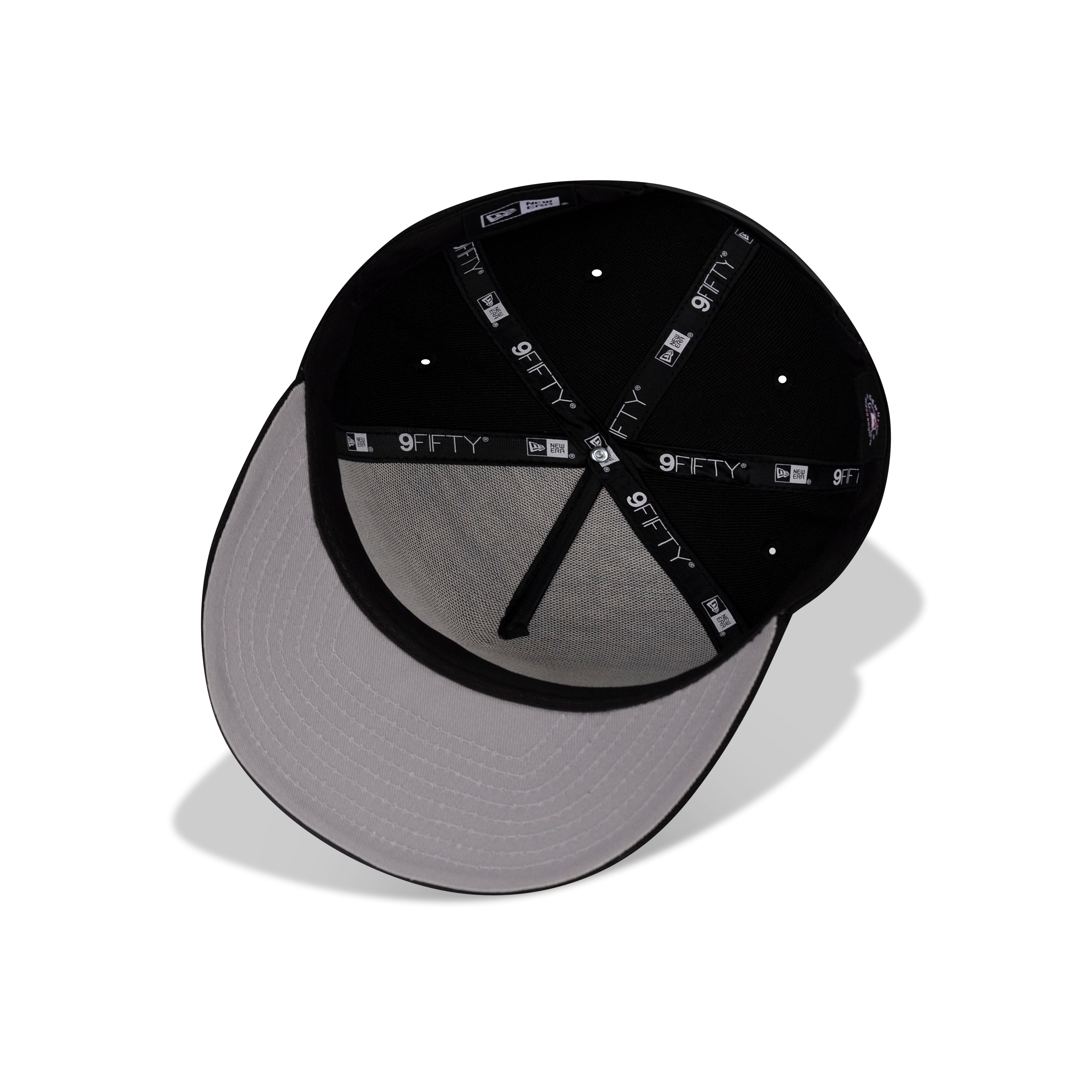 New Era Los Angeles Dodgers A-Frame Snapback Grey Bottom "Black White" (2024 World Series Embroidery)