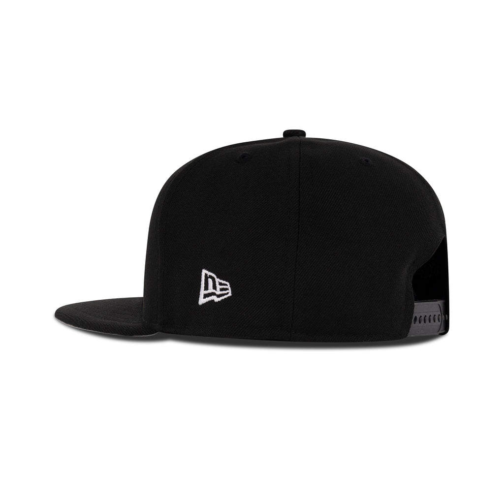 New Era Los Angeles Dodgers Snapback Grey Bottom "Black White" (2024-2025 Back To Back World Series Champs Embroidery)