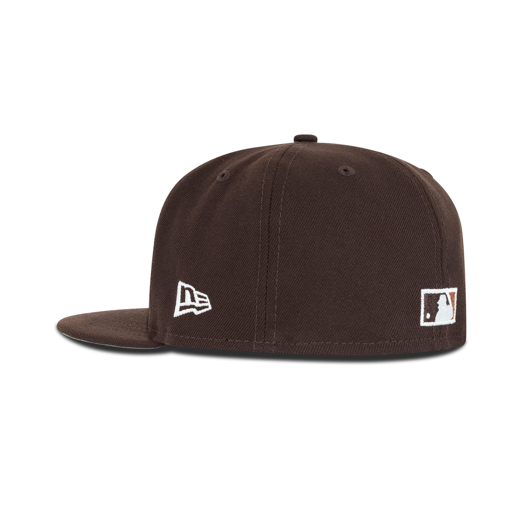 New Era Los Angeles Dodgers Fitted Grey Bottom "Brown White Copper" (1890-1990 100 Years Embroidery)