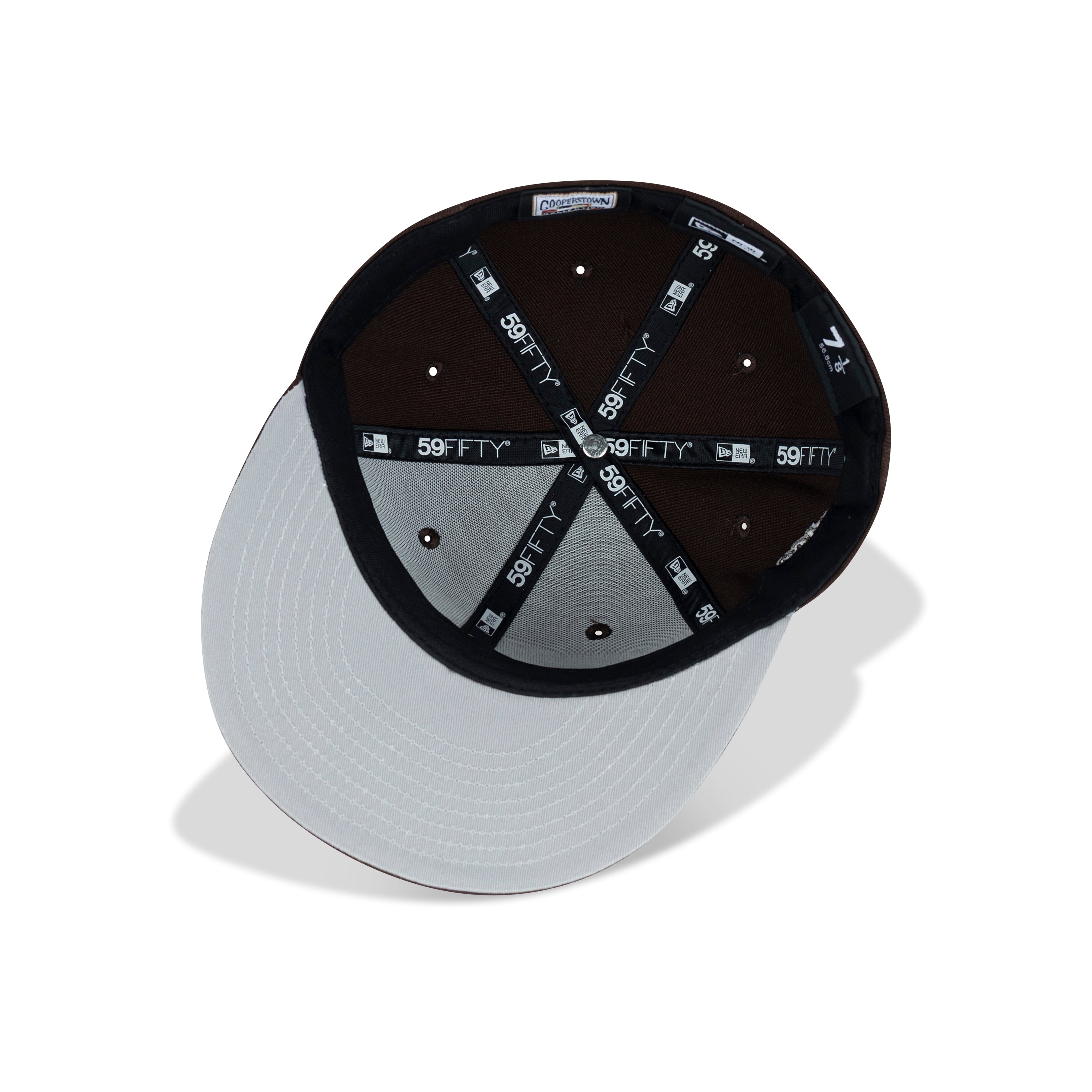 New Era Los Angeles Dodgers Fitted Grey Bottom "Brown White Copper" (1890-1990 100 Years Embroidery)