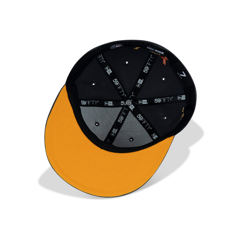 New Era Los Angeles Dodgers Dia De Muertos Fitted Yellow Bottom "Graphite Orange" (LA Patch Embroidery)