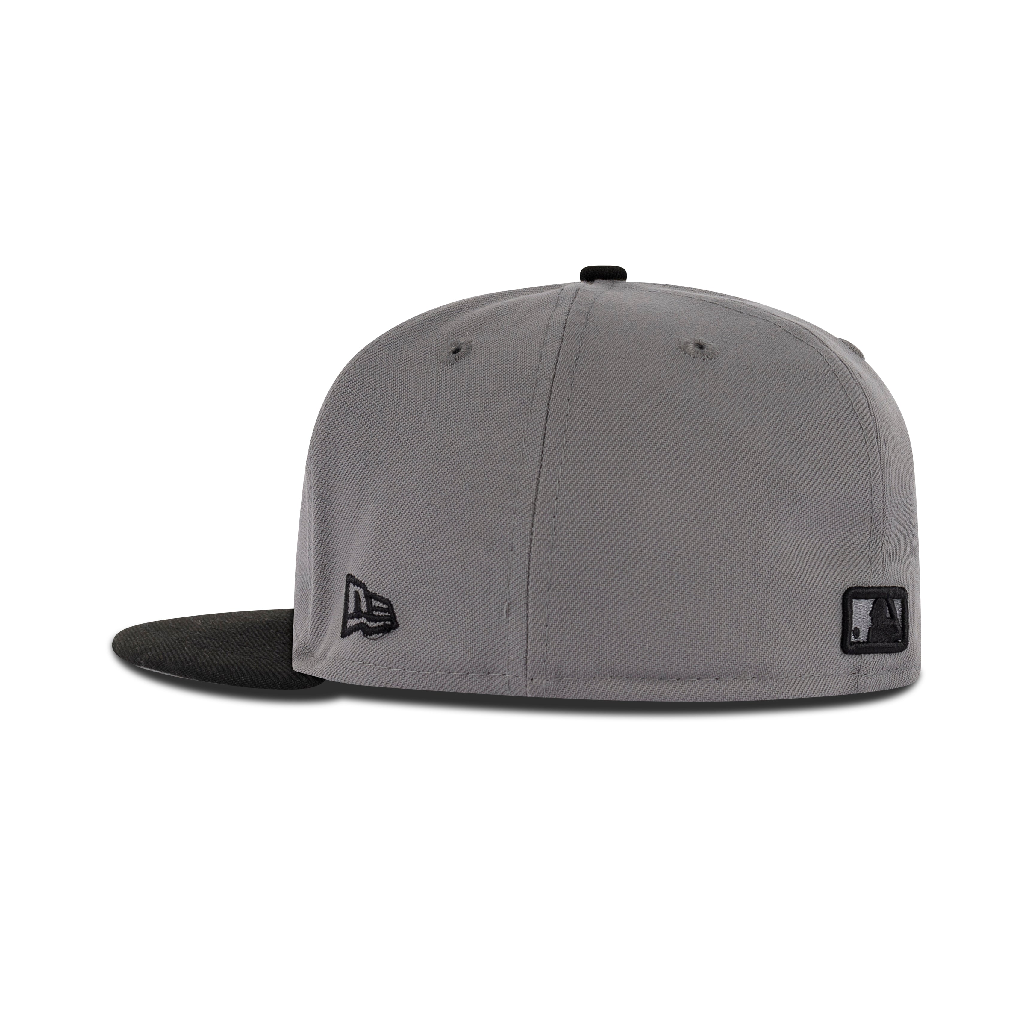 New Era Los Angeles Dodgers Fitted Grey Bottom "Grey Black" (2024-2025 Back To Back World Series Champs Embroidery)
