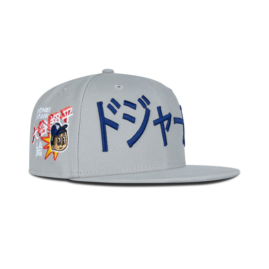 New Era Los Angeles Dodgers Kanji Japan Fitted Red Bottom "Grey Royal" (Ohtani Embroidery)