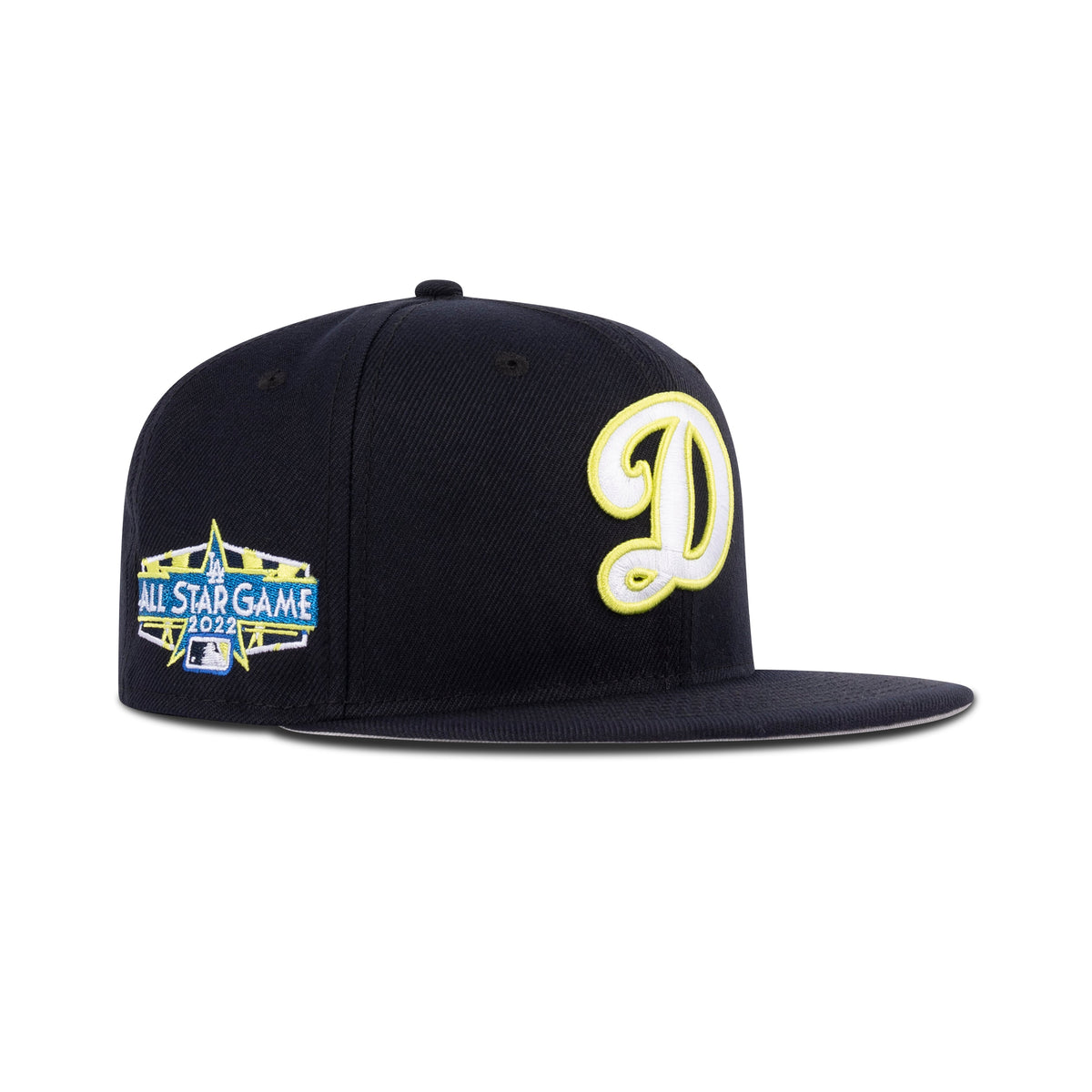 New Era Los Angeles Dodgers Fitted Grey Bottom "Navy Sapphire Cyber Green" (All Star Game 2022 Patch)