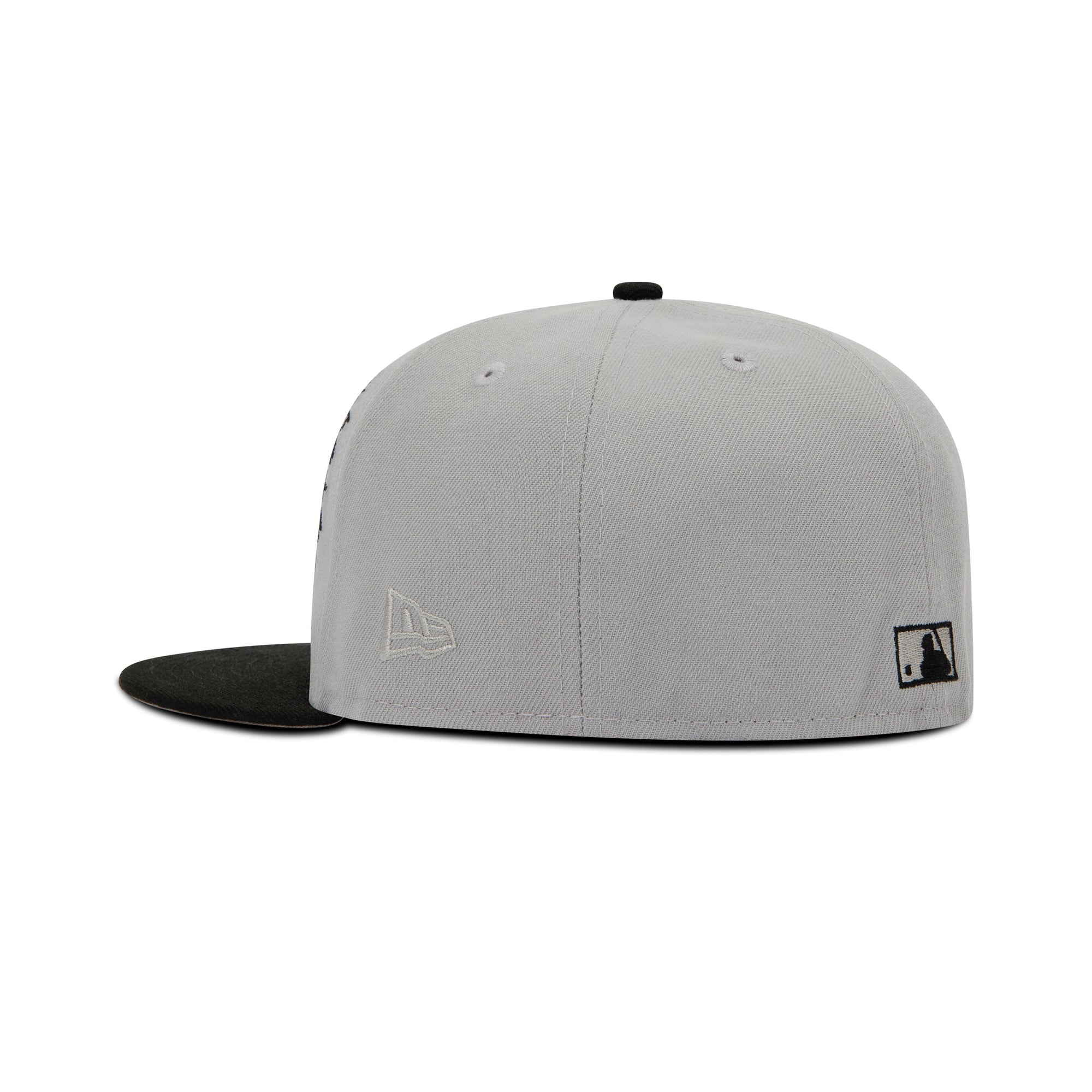 New Era Los Angeles Dodgers Fitted Grey Bottom "Grey Black White" (Palm Tree & 2020 World Champions Embroidery)