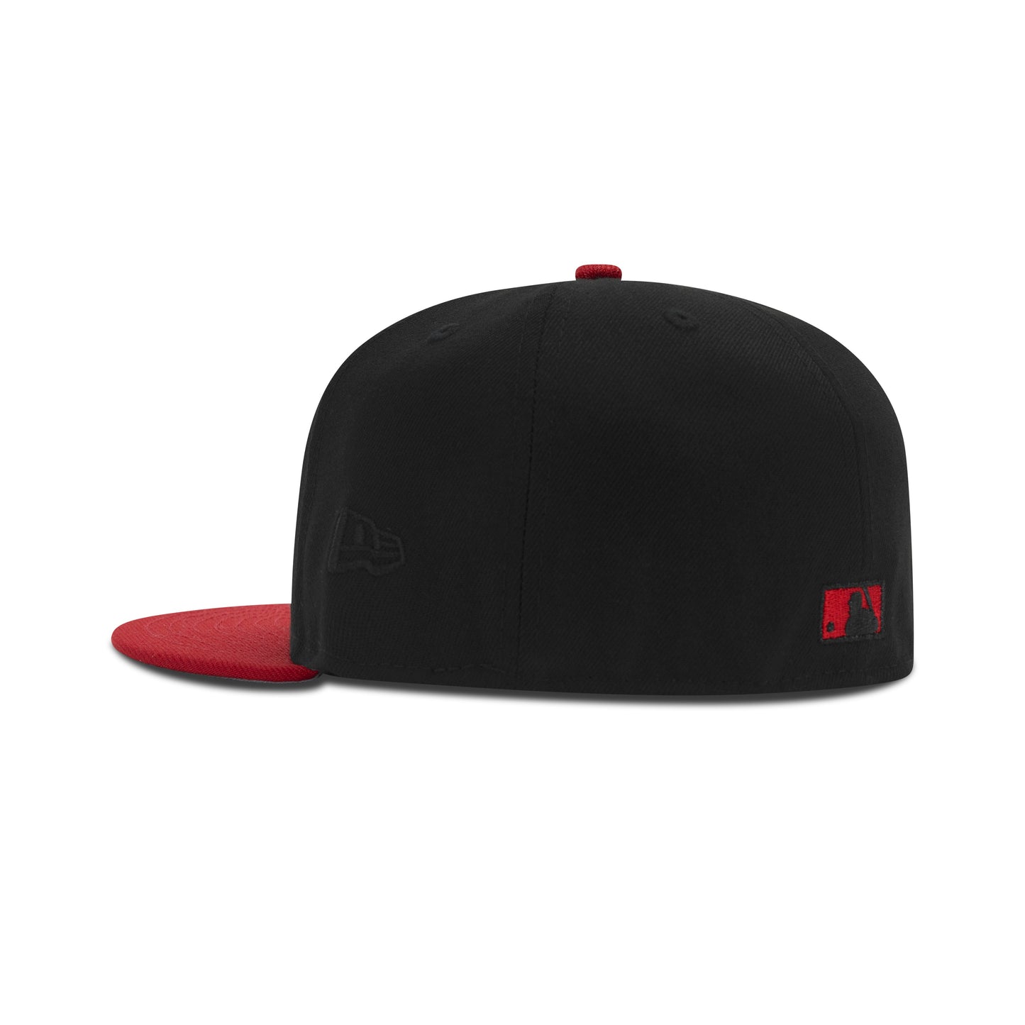 New Era Los Angeles Dodgers Fitted Grey Bottom "Black Red" (Palm Tree 40th Anniversary Embroidery)