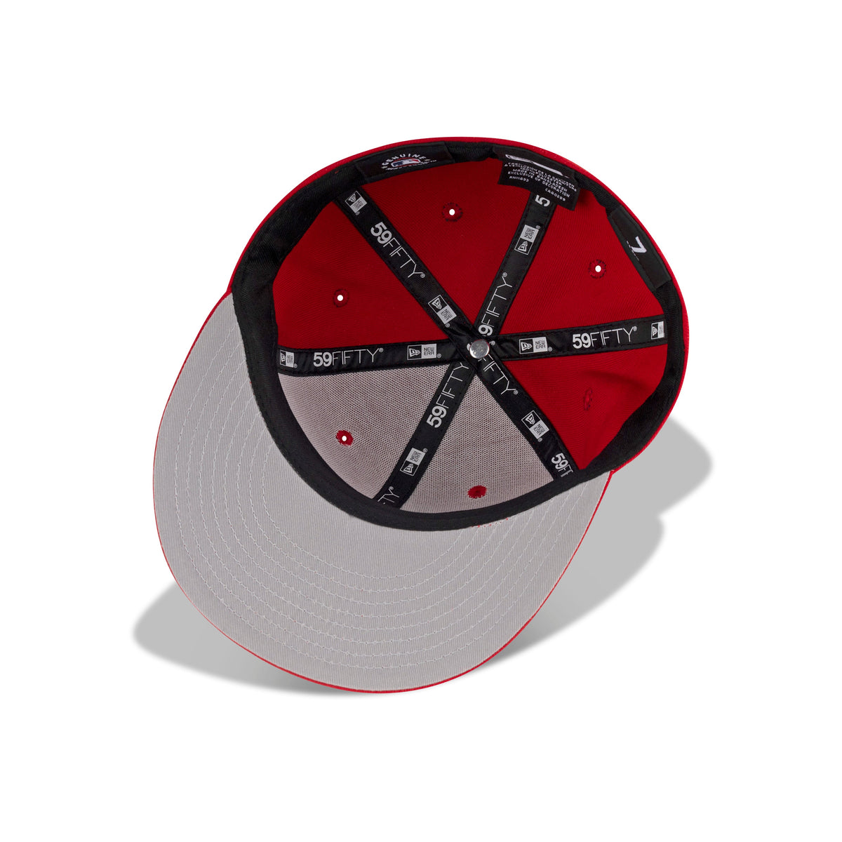 New Era Los Angeles Dodgers Fitted Grey Bottom "Red Black"