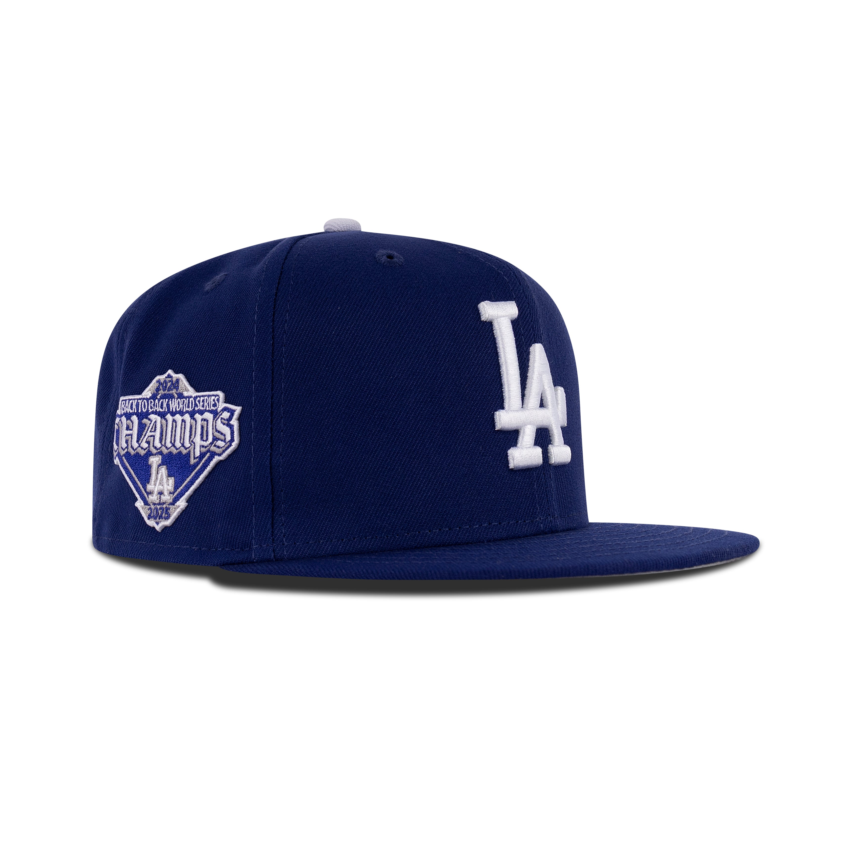 New Era Los Angeles Dodgers Snapback Grey Bottom "Royal" (2024-2025 Back To Back World Series Champs Embroidery)