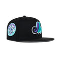 New Era Montreal Expos Fitted Grey Bottom "Black Purple Teal" (1982 All Star Game Embroidery)