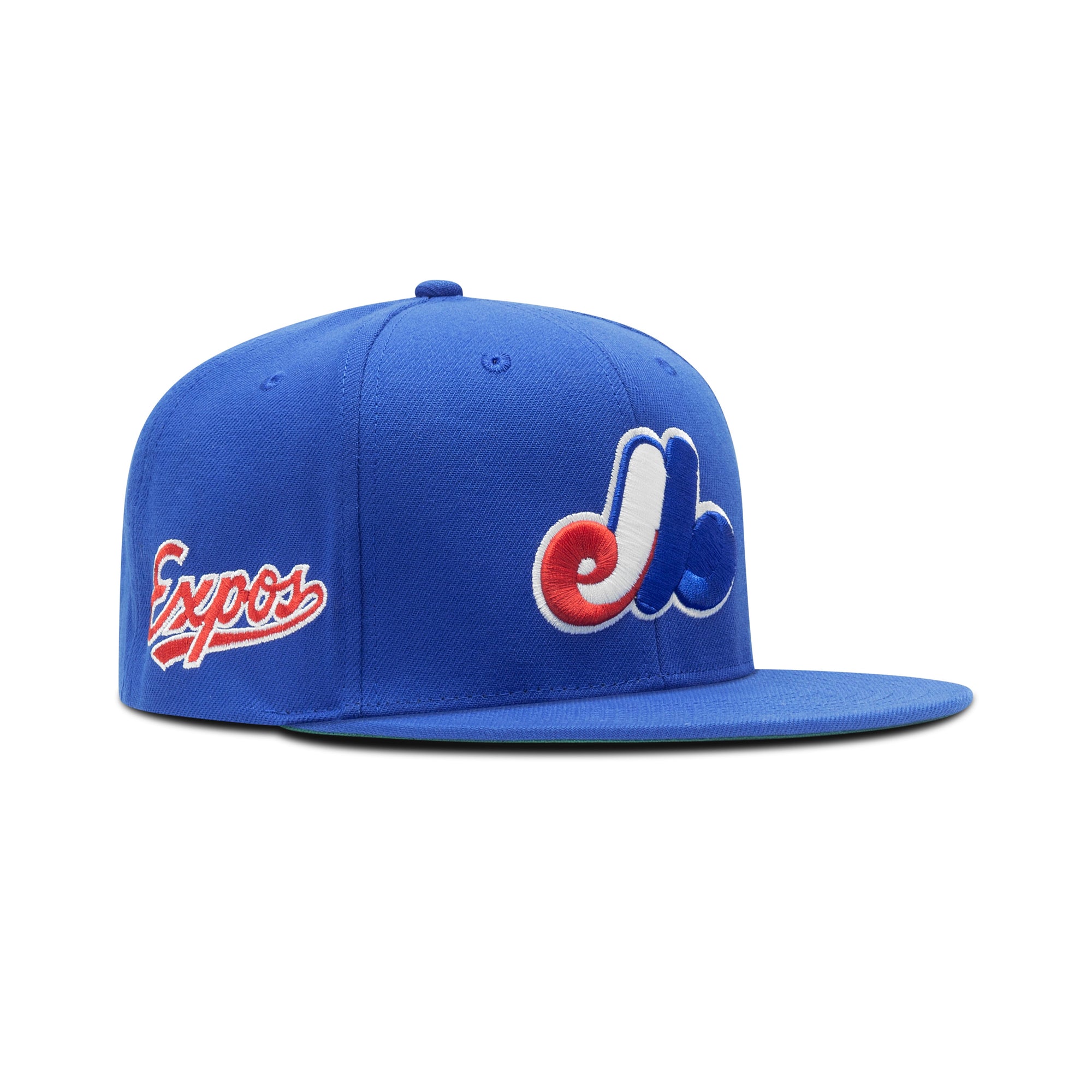 Mitchell & Ness Montreal Expos Evergreen Coop Snapback Green Bottom "Royal Red" (Expos Embroidery)