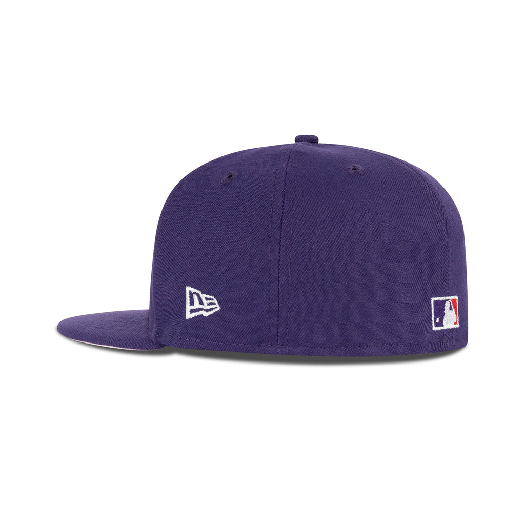 New Era Montreal Expos Fitted Pink Bottom "Purple Front Door Red Black" (1969-1993 25th Anniversary Embroidery)