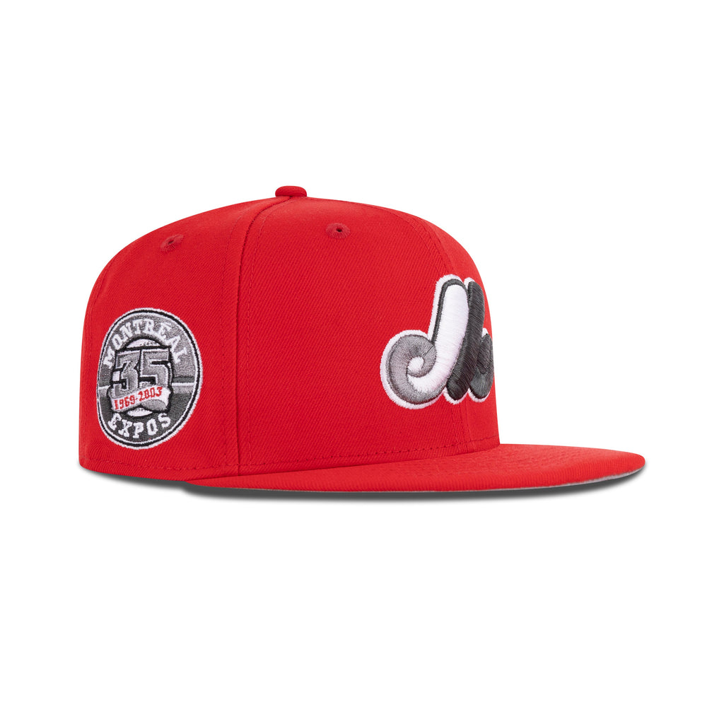 New Era Montreal Expos Fitted Grey Bottom "Front Door Red" (1969-2003 35th Anniversary Embroidery)