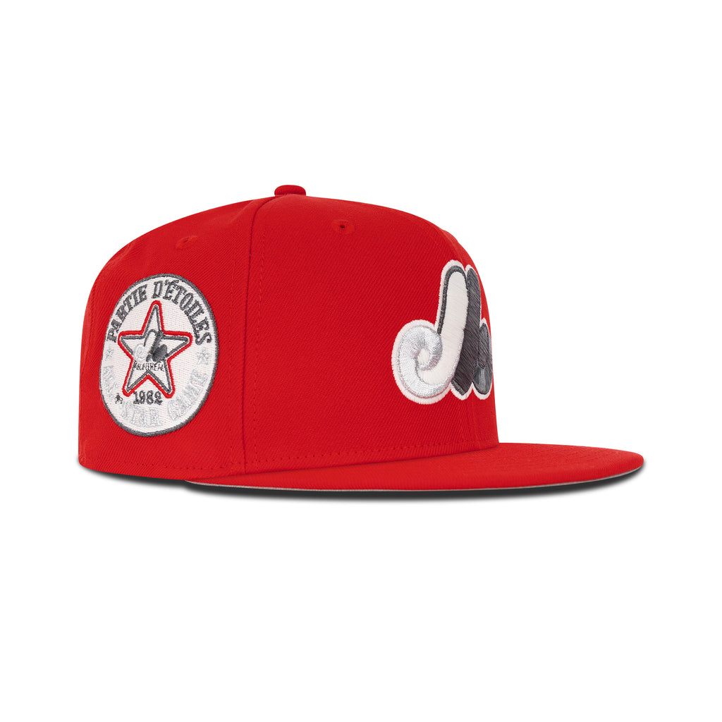 New Era Montreal Expos Fitted Grey Bottom "Red Metallic Aluminum" (1982 All Star Game Embroidery)