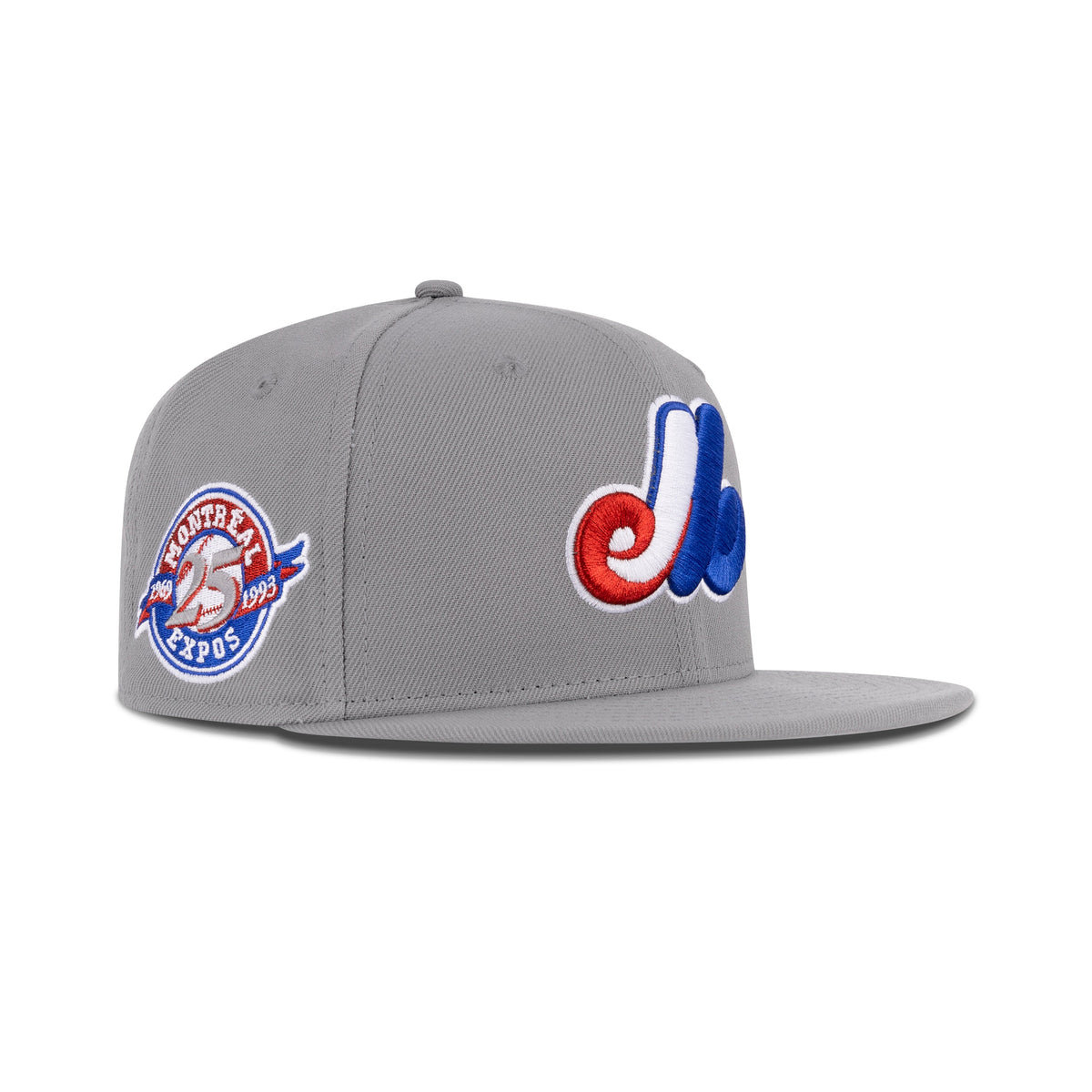 New Era Montreal Expos Fitted "Storm Gray Royal Metallic Red" (25 Years Embroidery)