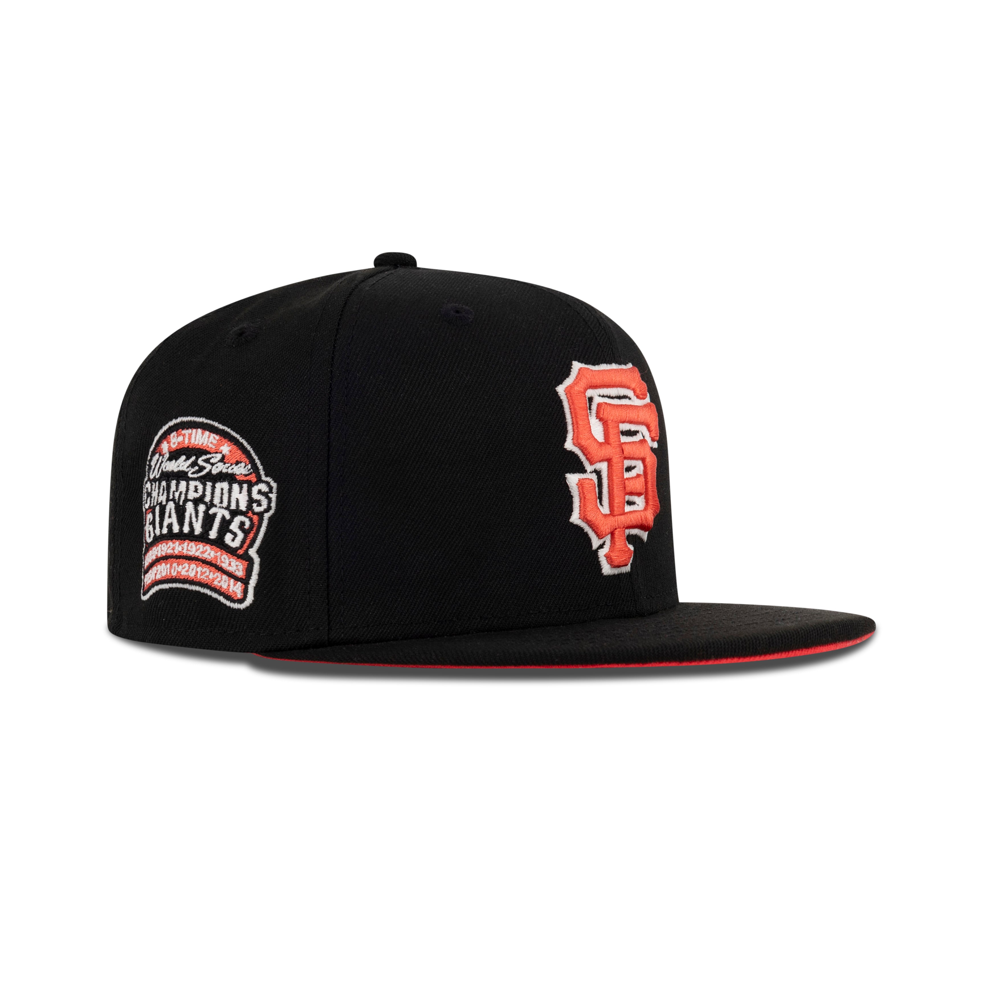 New Era San Francisco Giants Fitted Lava Red Bottom "Black Lava Red" (8x Champions Embroidery)