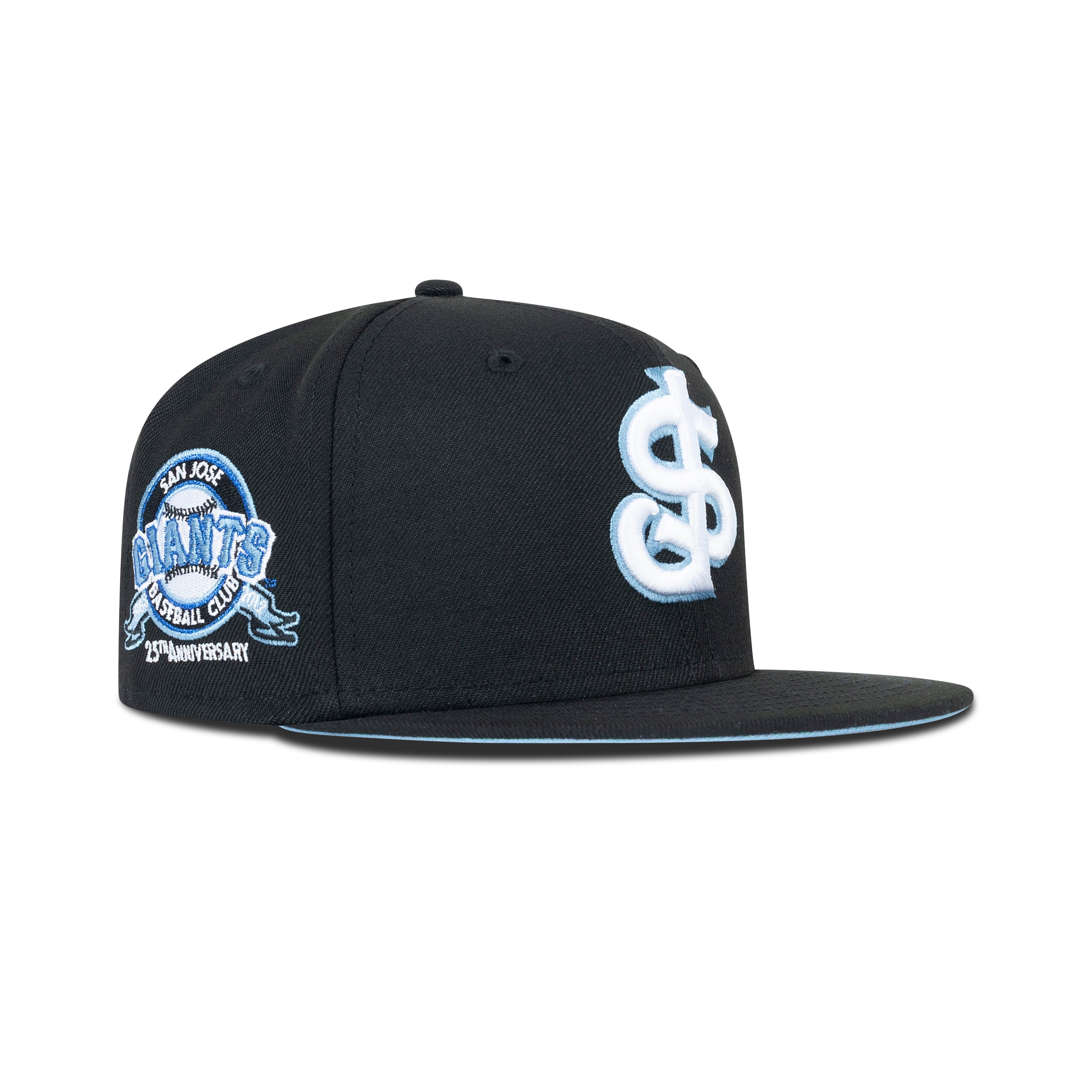 New Era San Jose Giants Fitted Sky Bottom "Black Sky" (25th Anniversary Embroidery)