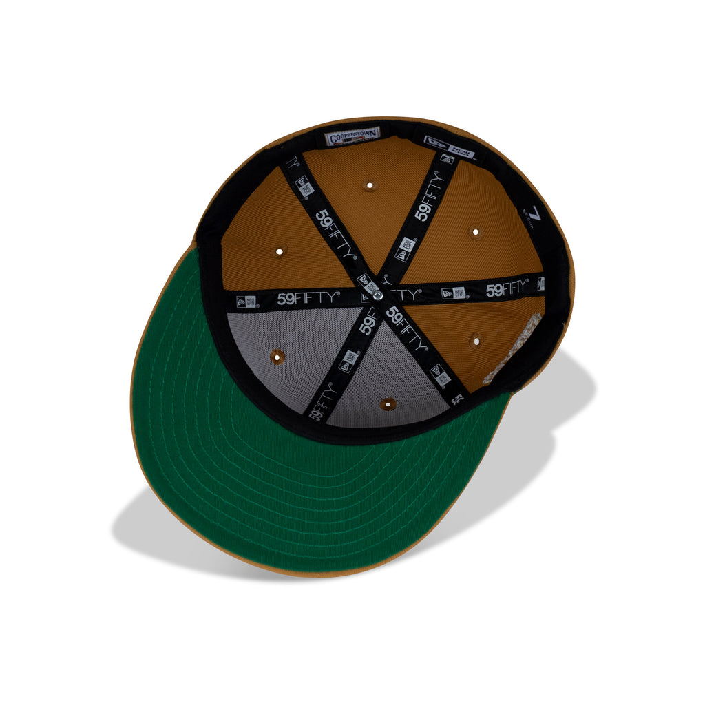New Era San Francisco Giants Fitted Green Bottom "Tan Brown White" (1958-2008 50 Years Embroidery)