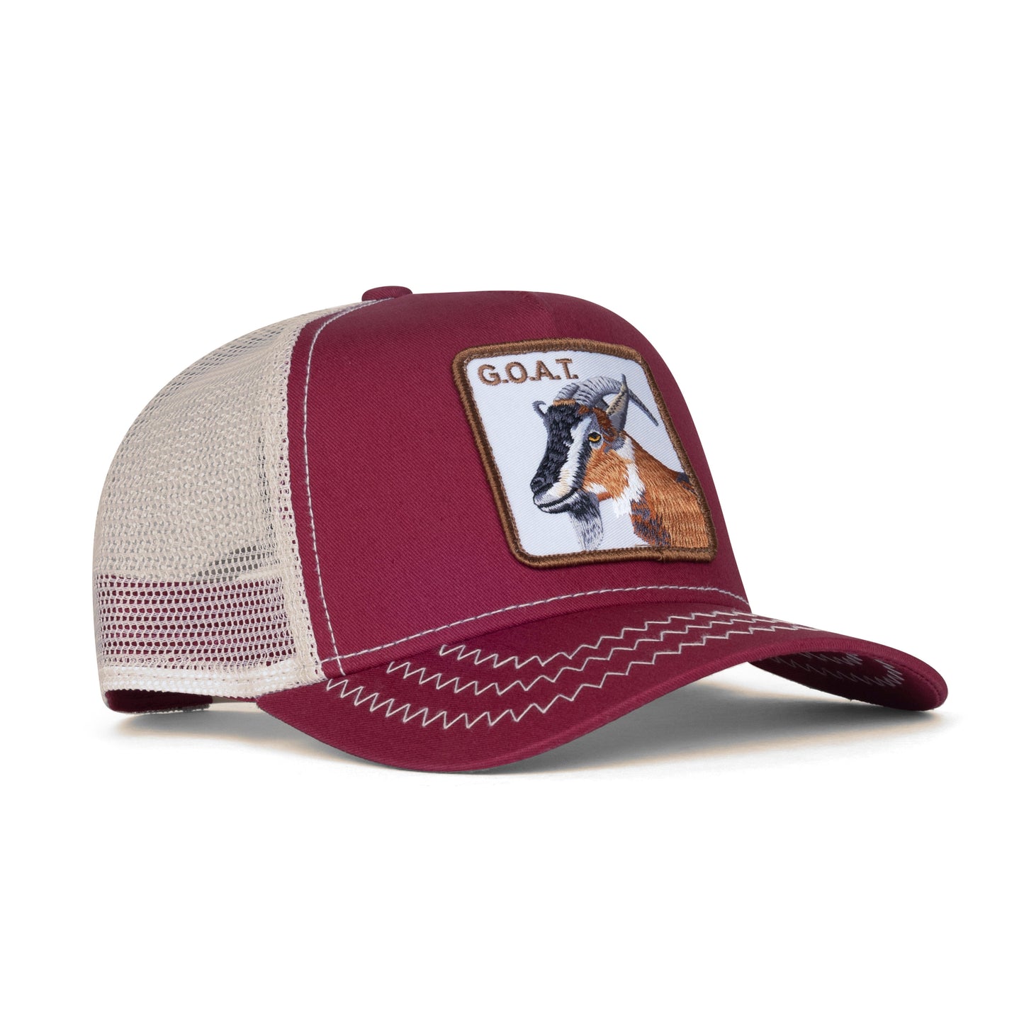 Goorin Bros The Goat Snapback Trucker Hat "Red"