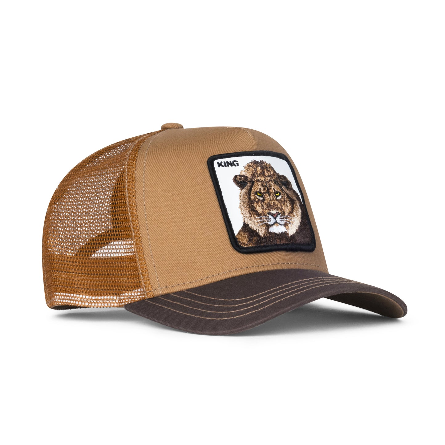 Goorin Bros The King Lion Snapback Trucker Hat "Whiskey"