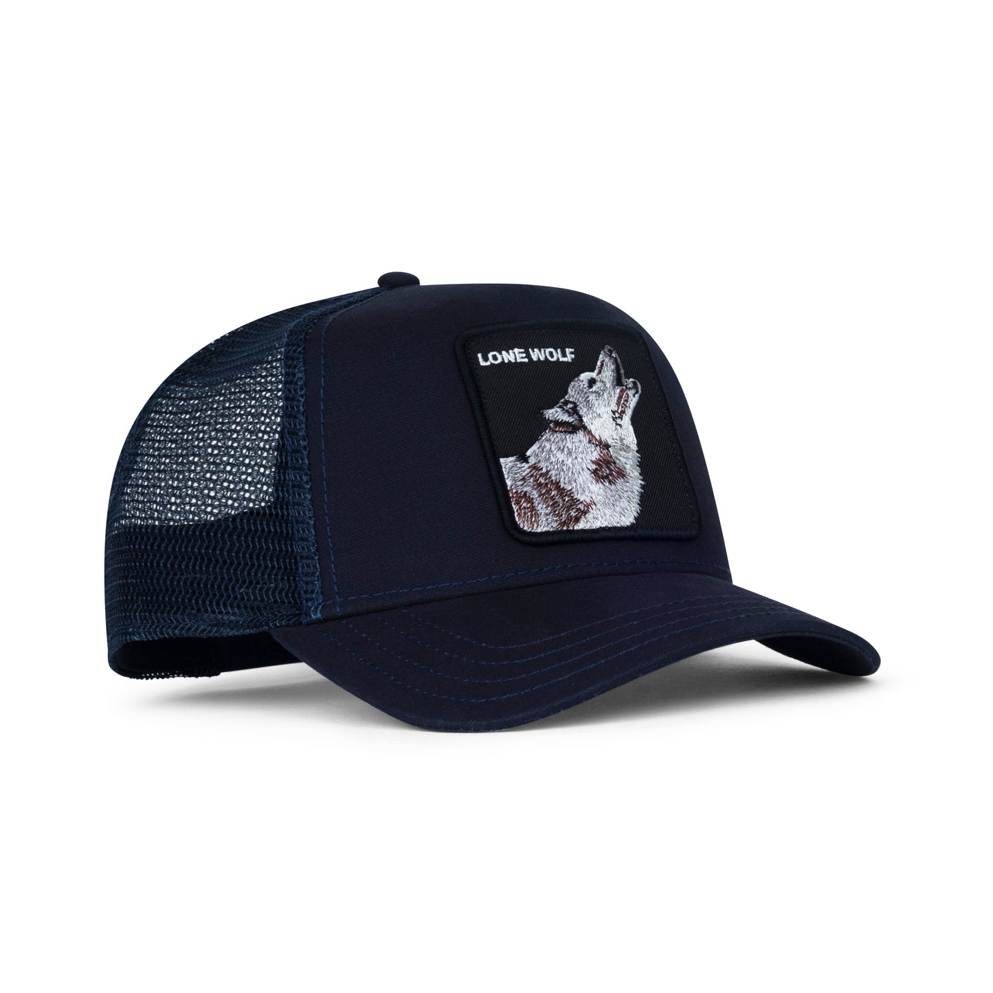 Goorin Bros The Lone Wolf Snapback Trucker Hat "Navy"