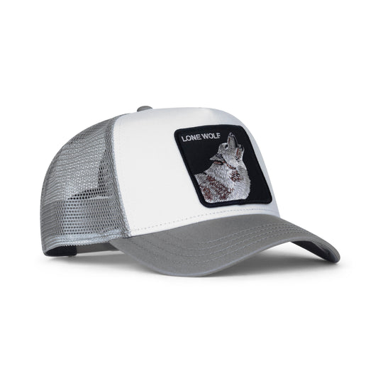 Goorin Bros The Lone Wolf Snapback Trucker Hat "Light Grey"