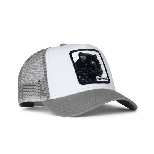 Goorin Bros The Panther Farm Snapback Trucker Hat "White Light Grey"