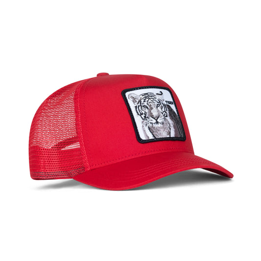 Goorin Bros The White Tiger Snapback Trucker Hat "Red"