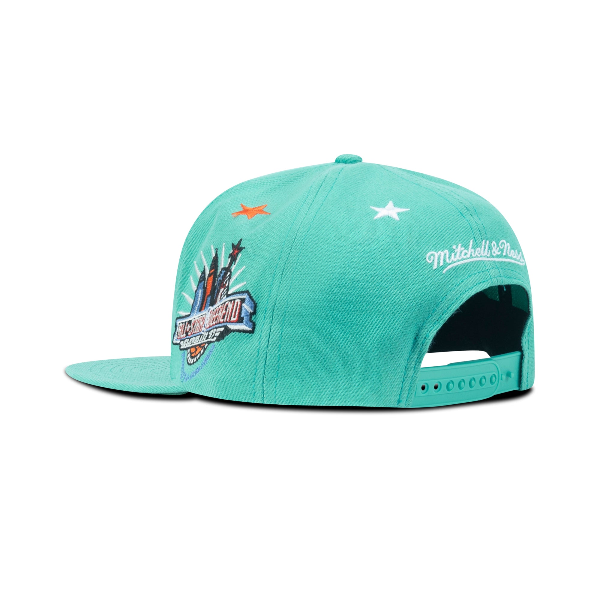 Mitchell & Ness Vancouver Grizzlies 1997 Top Star Snapback Green Bottom "Teal" (All Star Weekend 1997 Patch Embroidery)