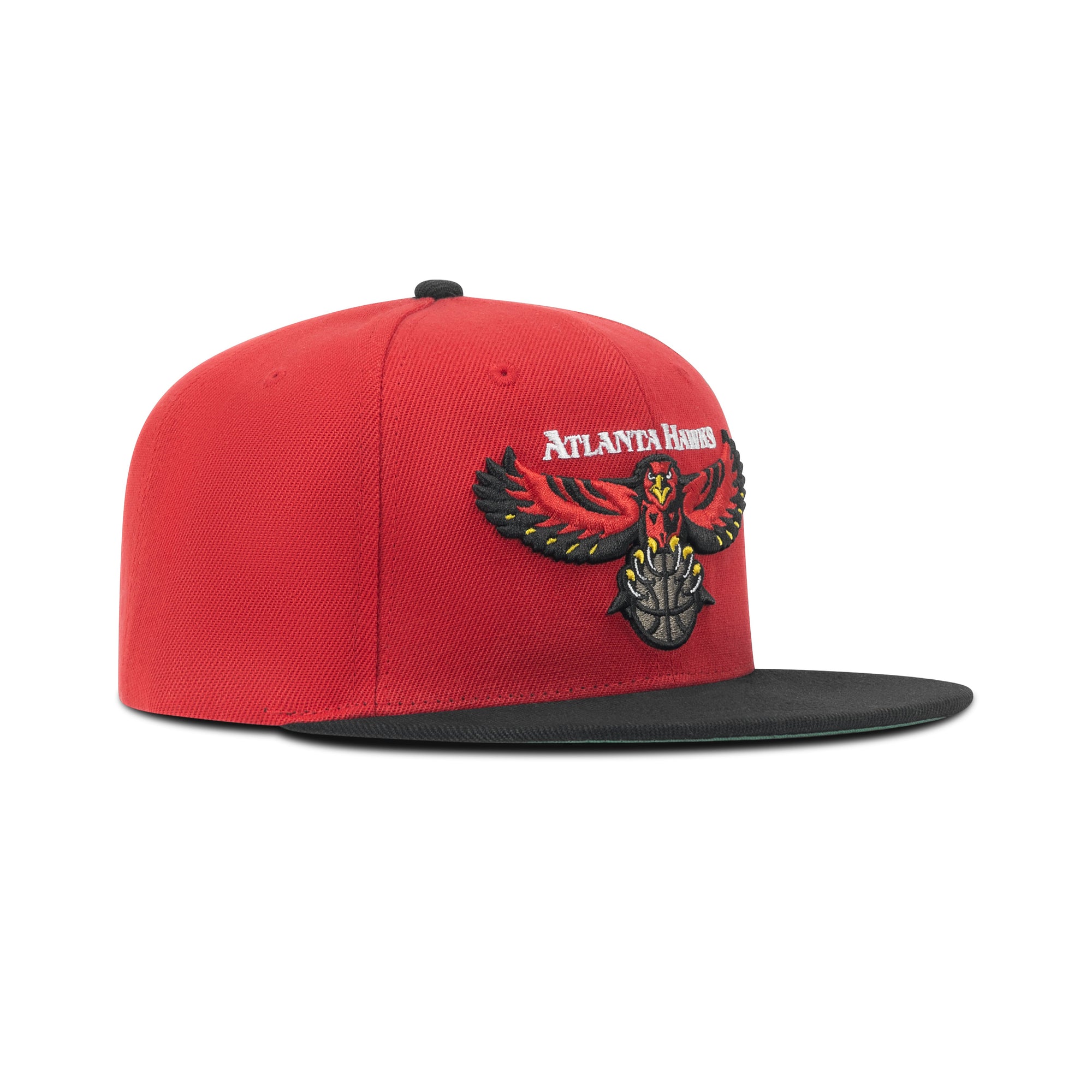 Mitchell & Ness NBA Atlanta Hawks Core Basic Green Bottom Snapback "Red Black"