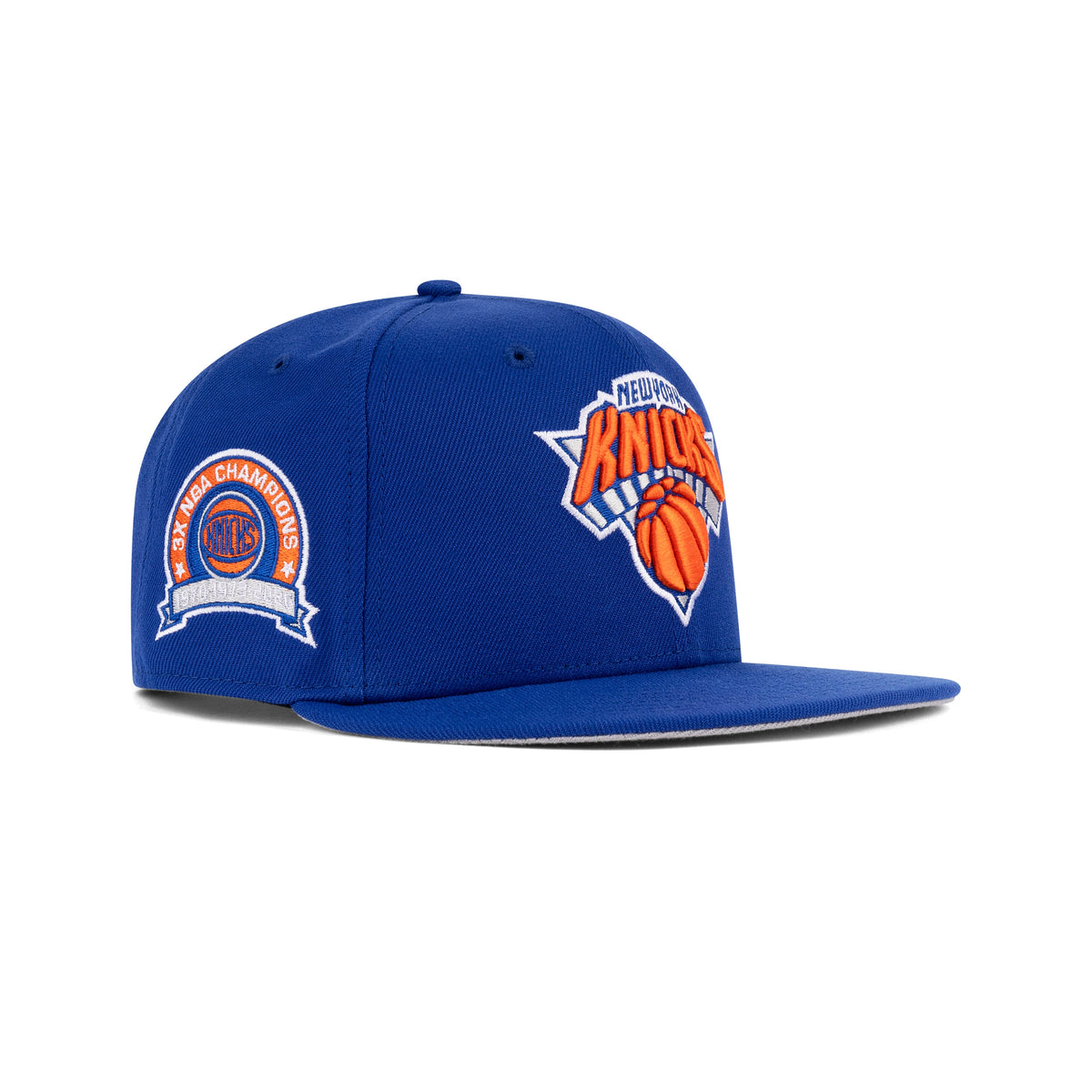 New Era New York Knicks A-Frame Snapback "Majestic Blue Orange (3x NBA Champions Embroidery)