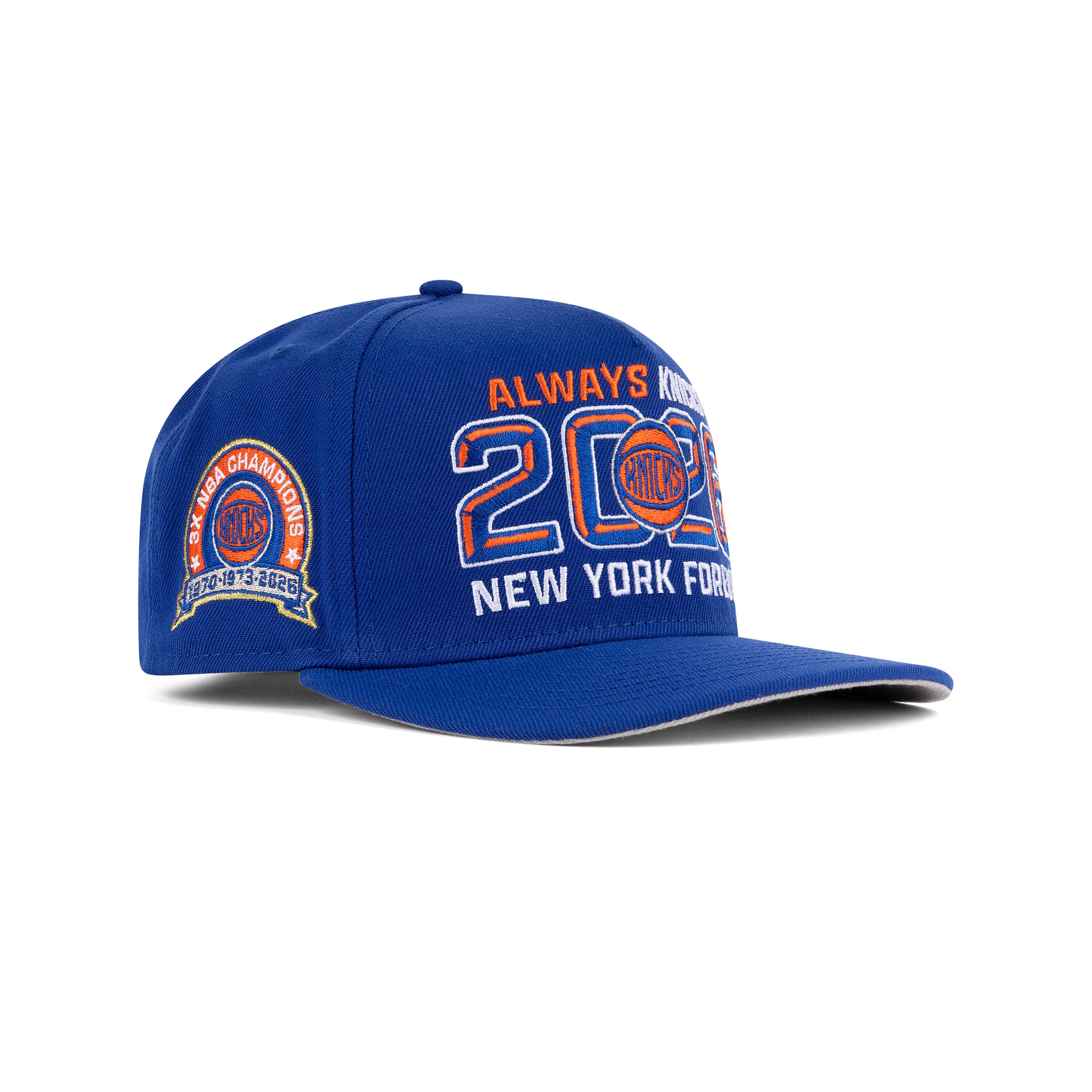 New Era New York Knicks A-Frame Snapback "2026 Always Knicks" (3x NBA Champions Embroidery)