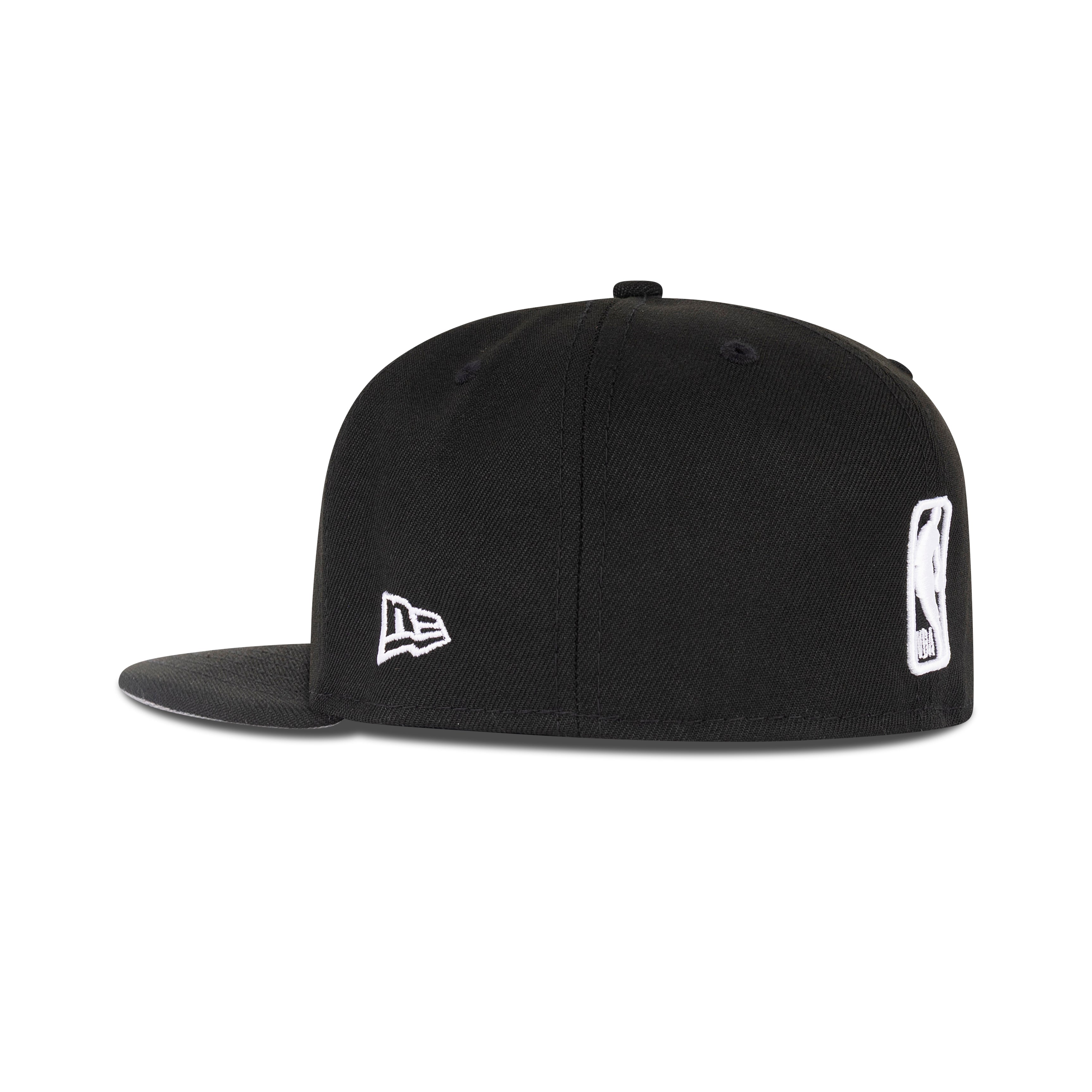 New Era New York Knicks Basketball Logo Fitted Grey Bottom "Black White"
