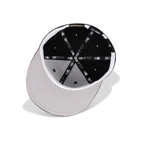 New Era New York Knicks Basketball Logo Fitted Grey Bottom "Black White"